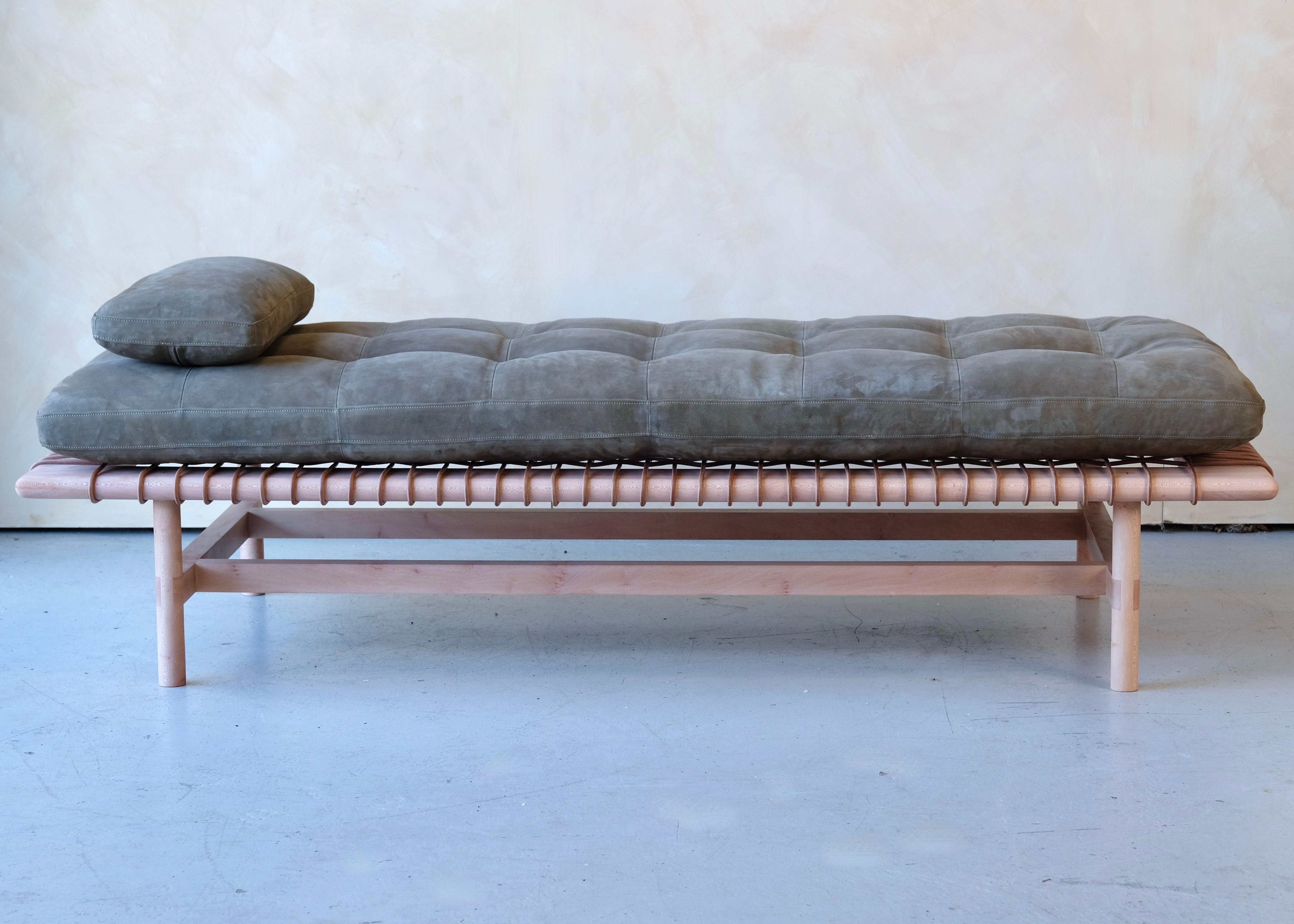 Mesa Daybed in London Plane and Deer Suede