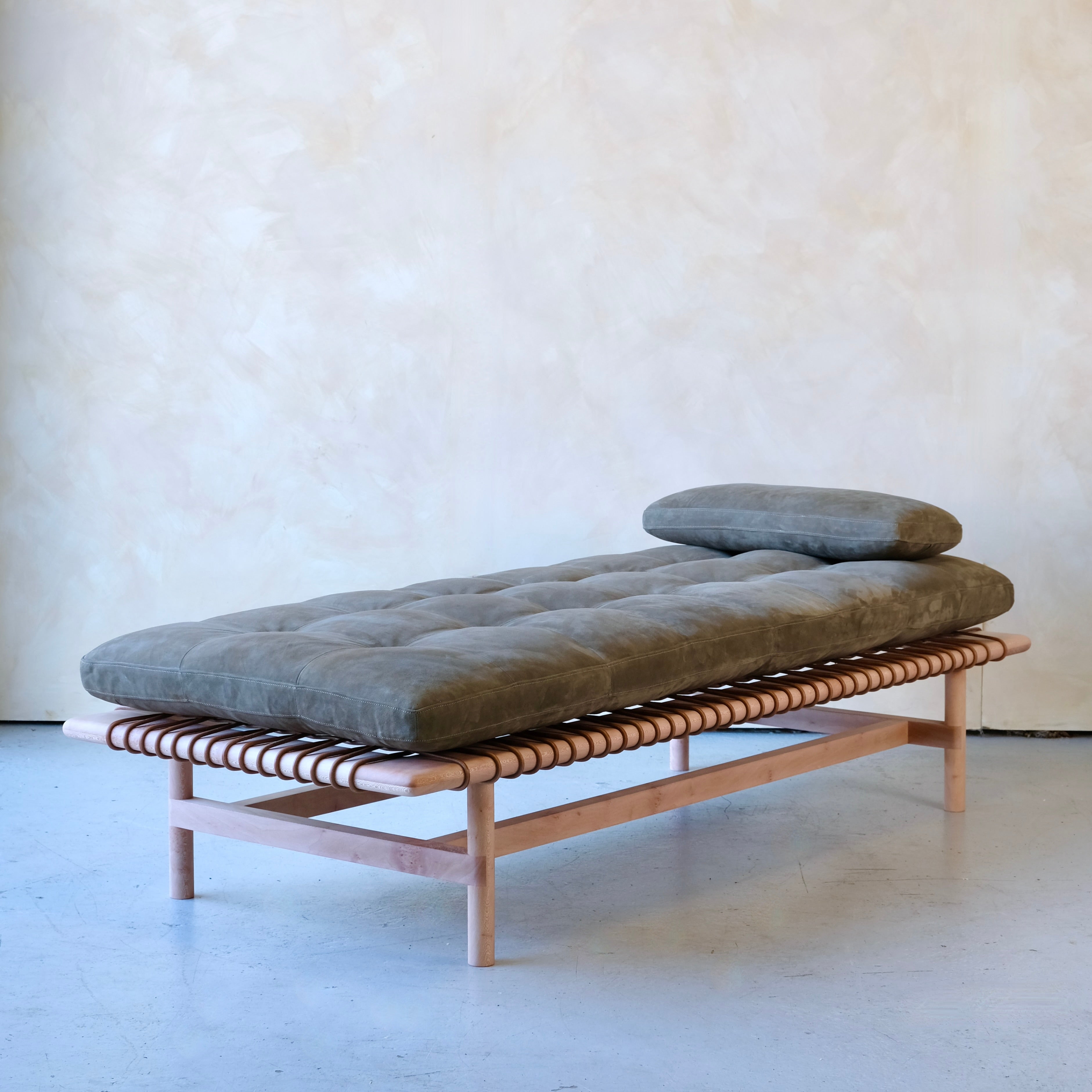 Mesa Daybed in London Plane and Deer Suede
