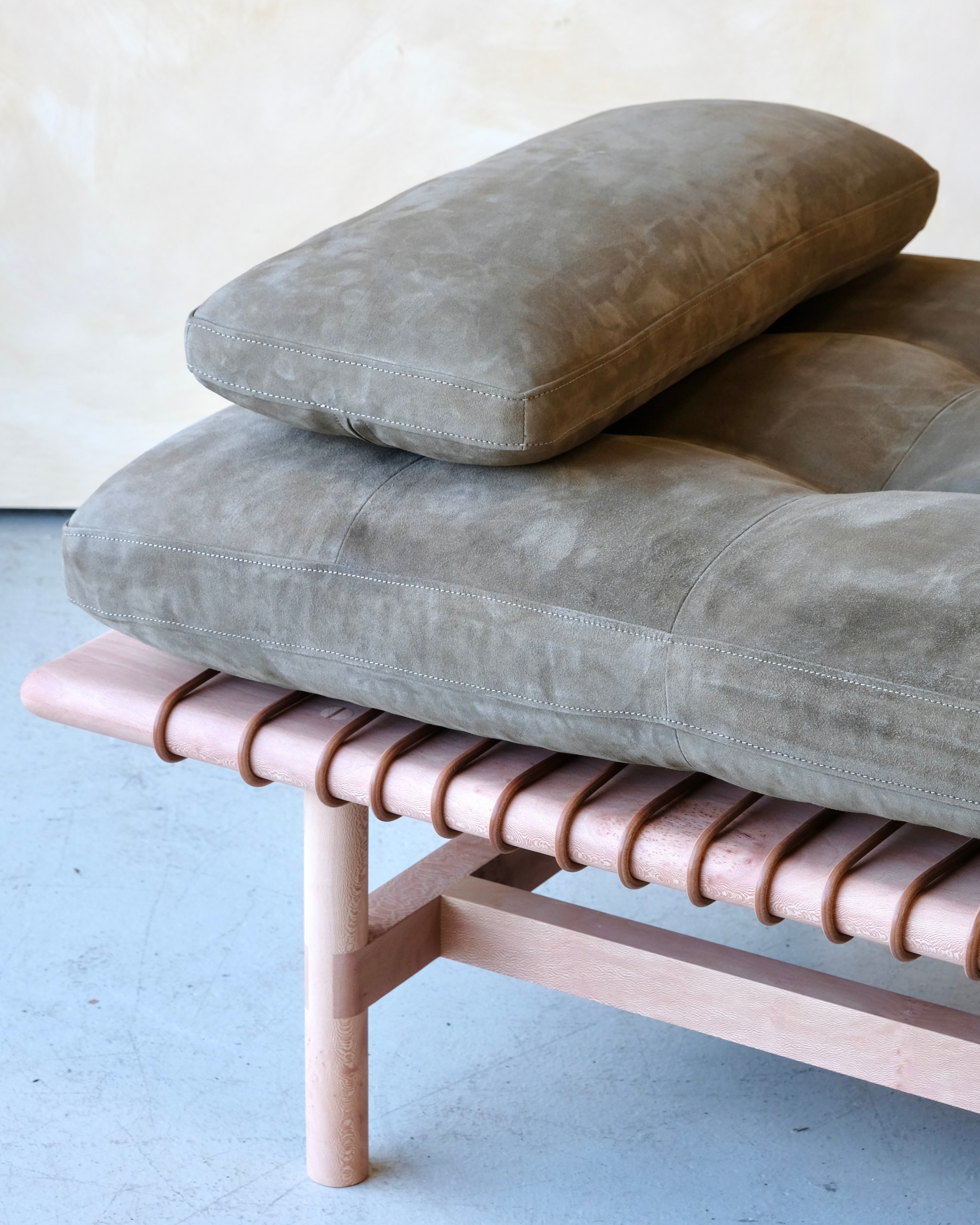 Mesa Daybed in London Plane and Deer Suede
