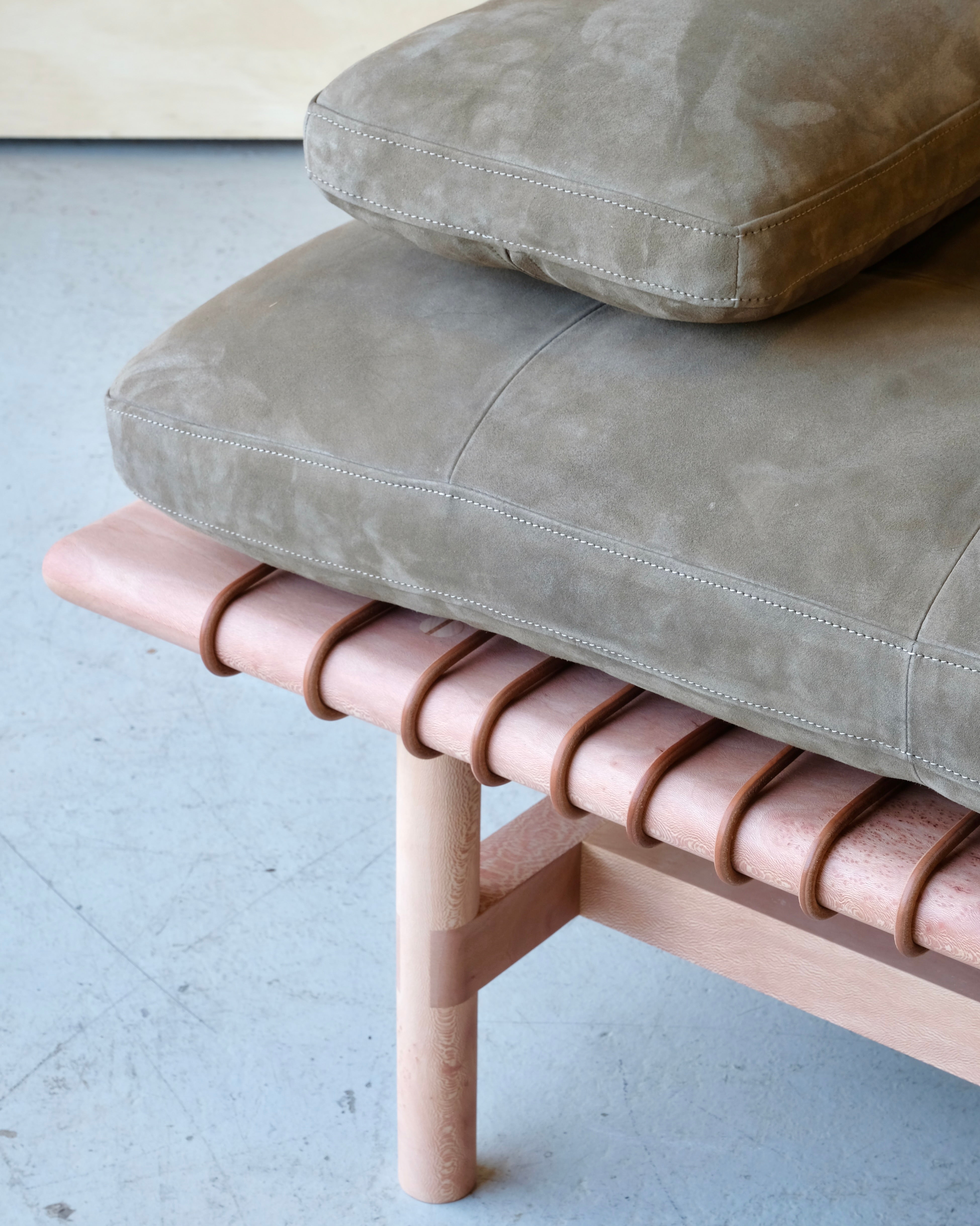 Mesa Daybed in London Plane and Deer Suede