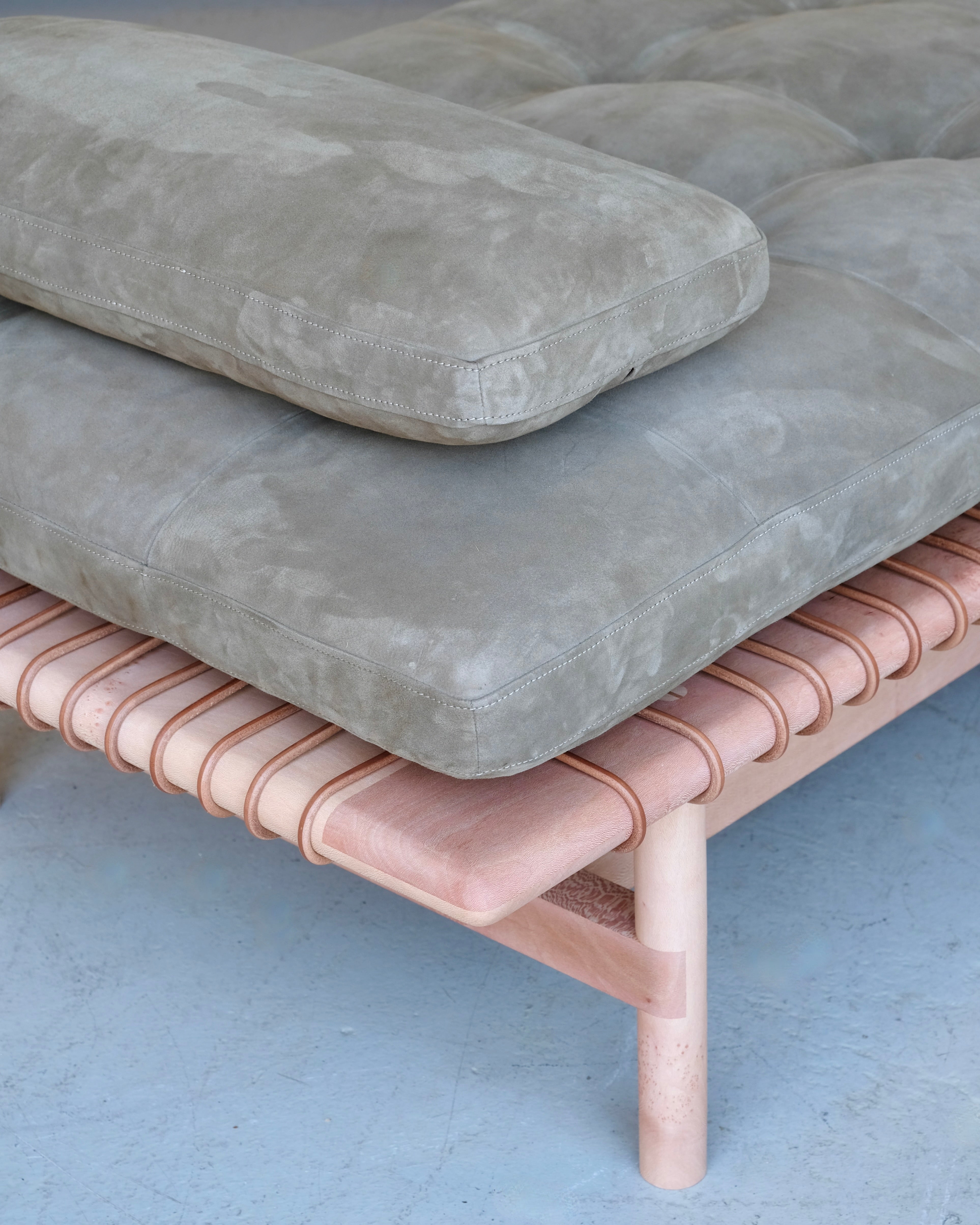 Mesa Daybed in London Plane and Deer Suede
