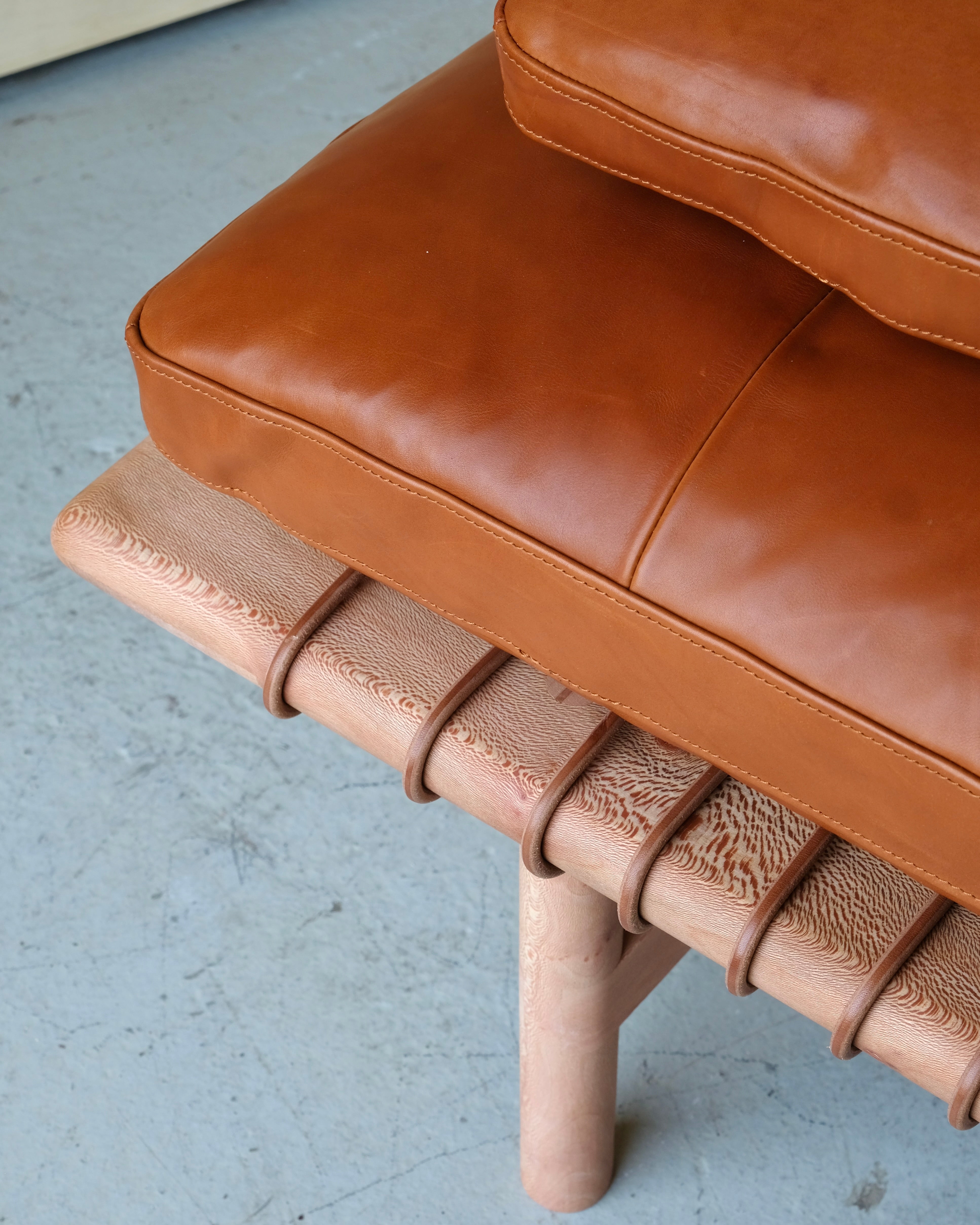 Mesa Daybed in London Plane and Hermes Leather