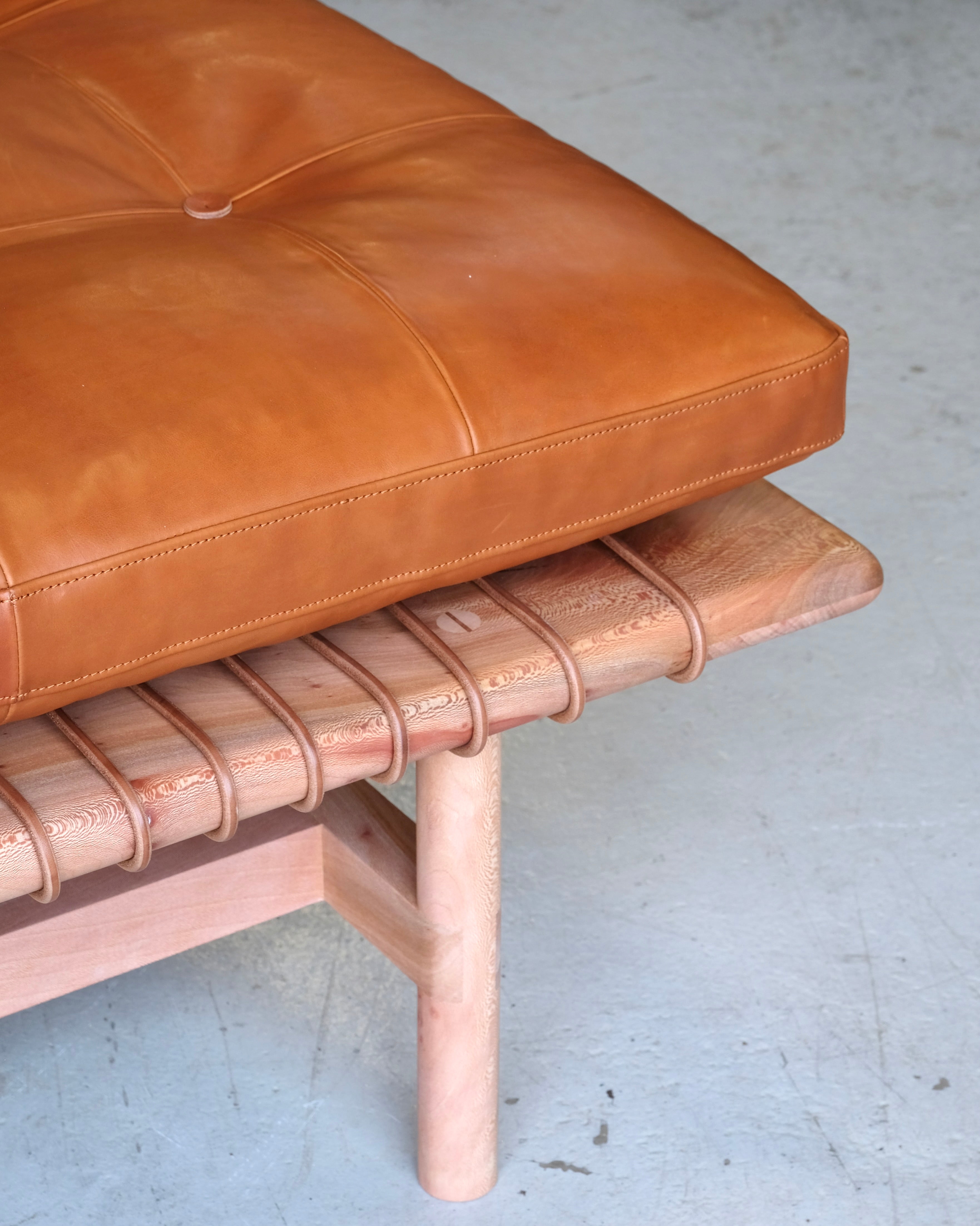Mesa Daybed in London Plane and Hermes Leather