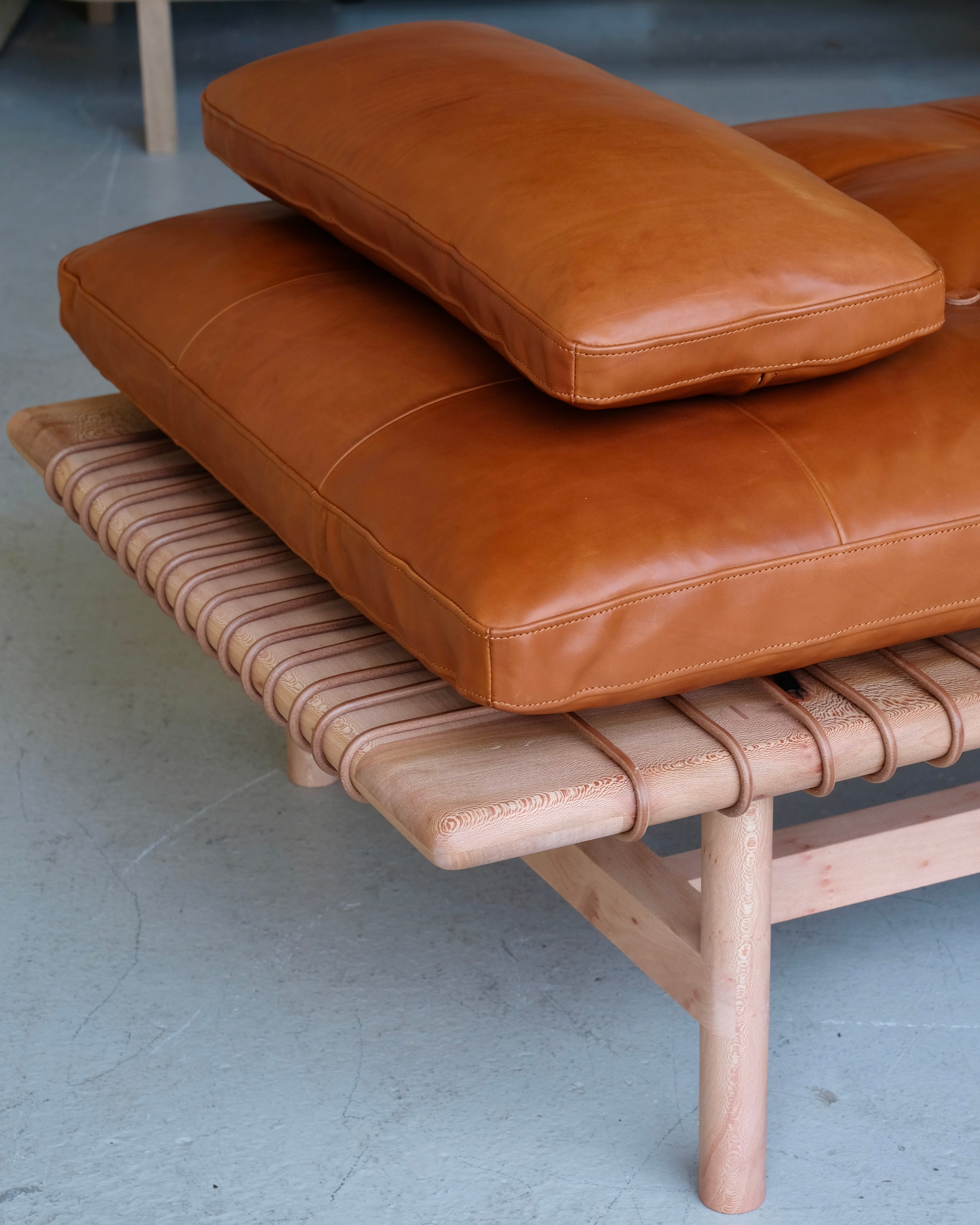 Mesa Daybed in London Plane and Hermes Leather