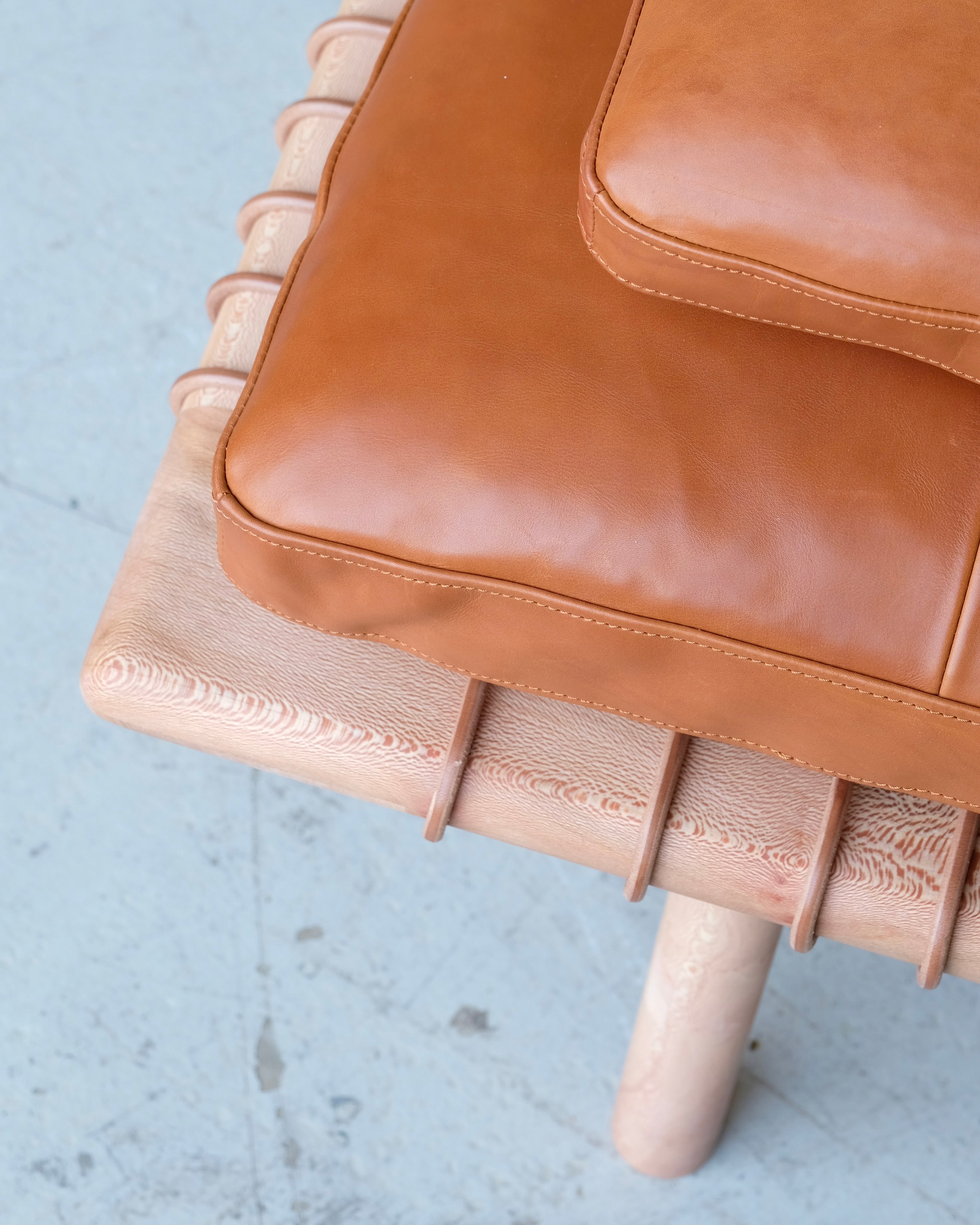 Mesa Daybed in London Plane and Hermes Leather