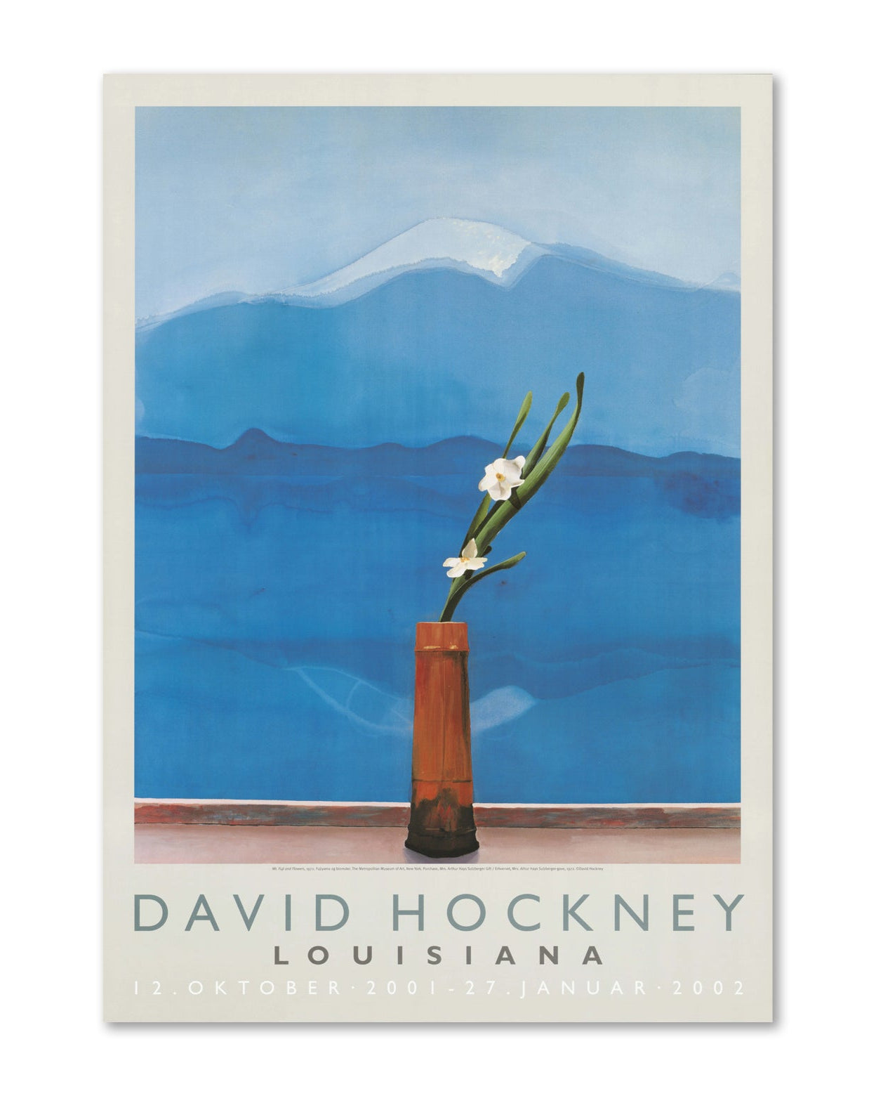 David Hockney - Mt. Fuji and Flowers (1972)
