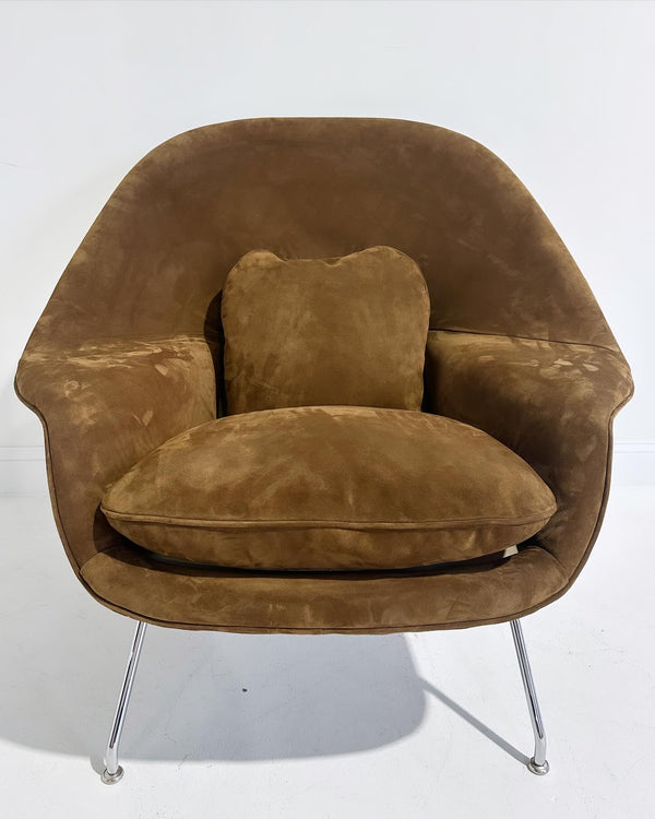 Bespoke Womb Chair and Ottoman in Suede