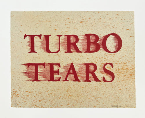 Turbo Tears, Lithograph on Paper, Framed