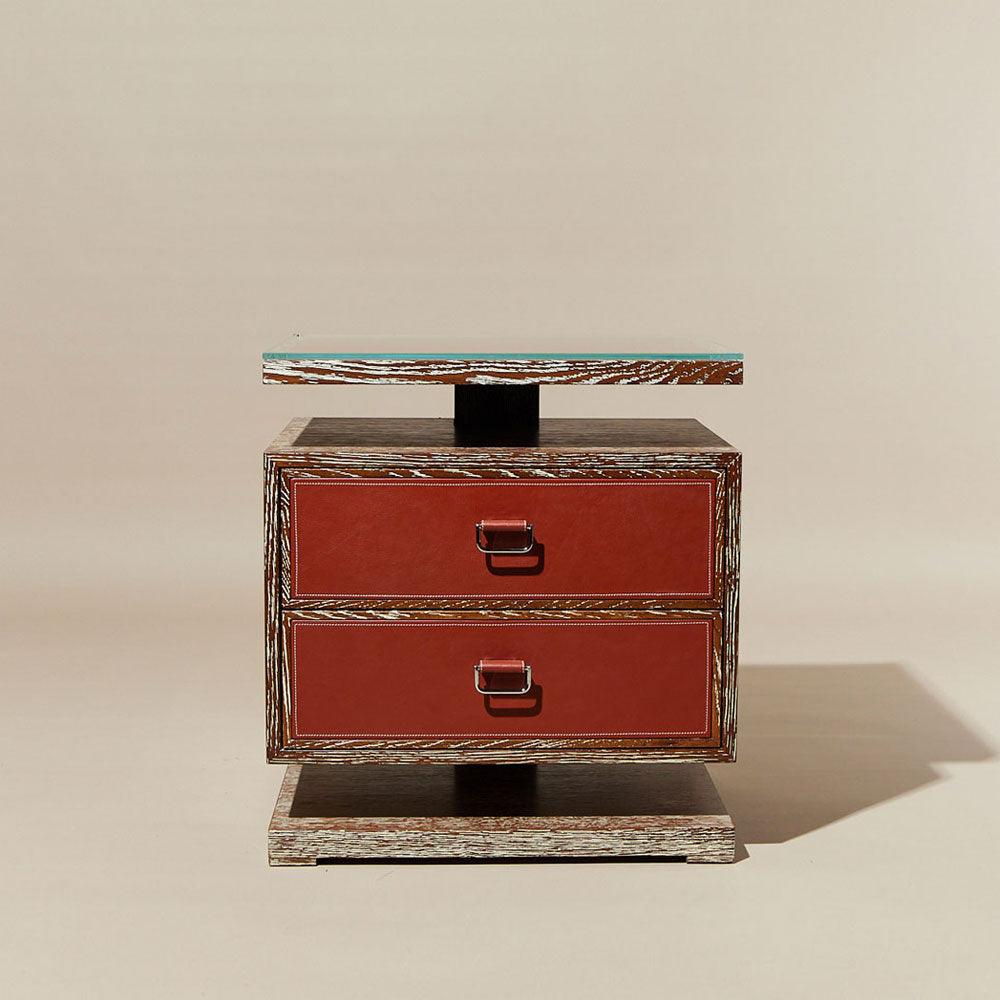 Emile Side Table - Pickled Padouk