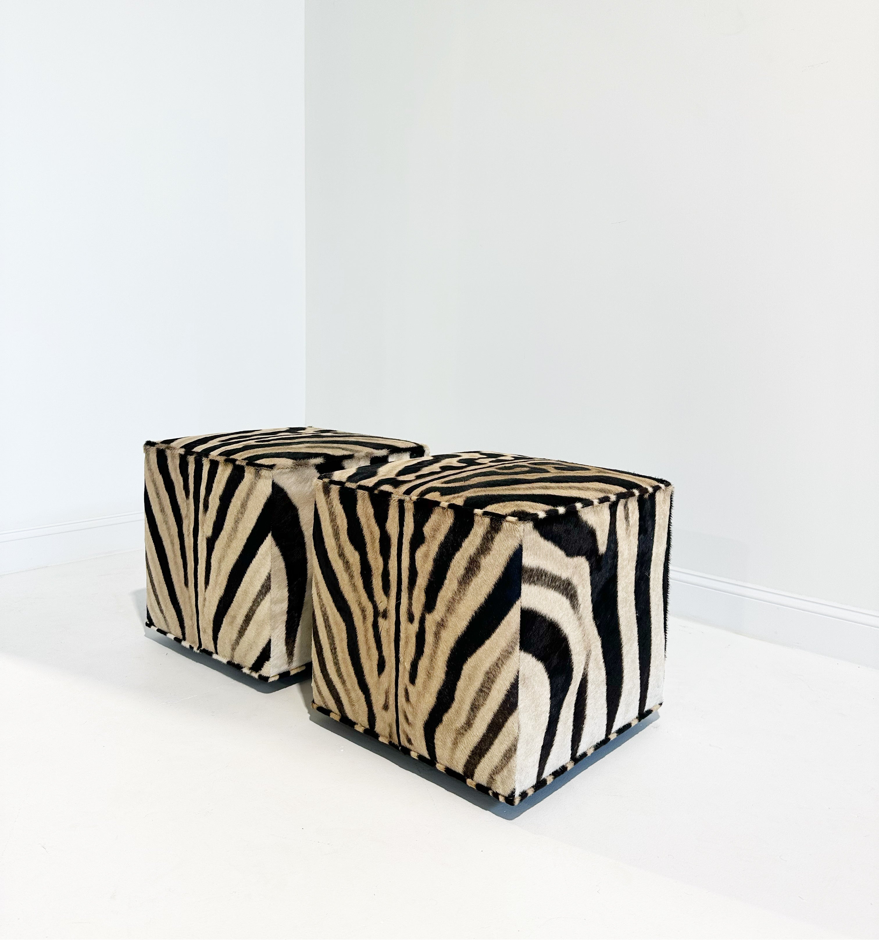 The Forsyth Cube Ottoman in Zebra