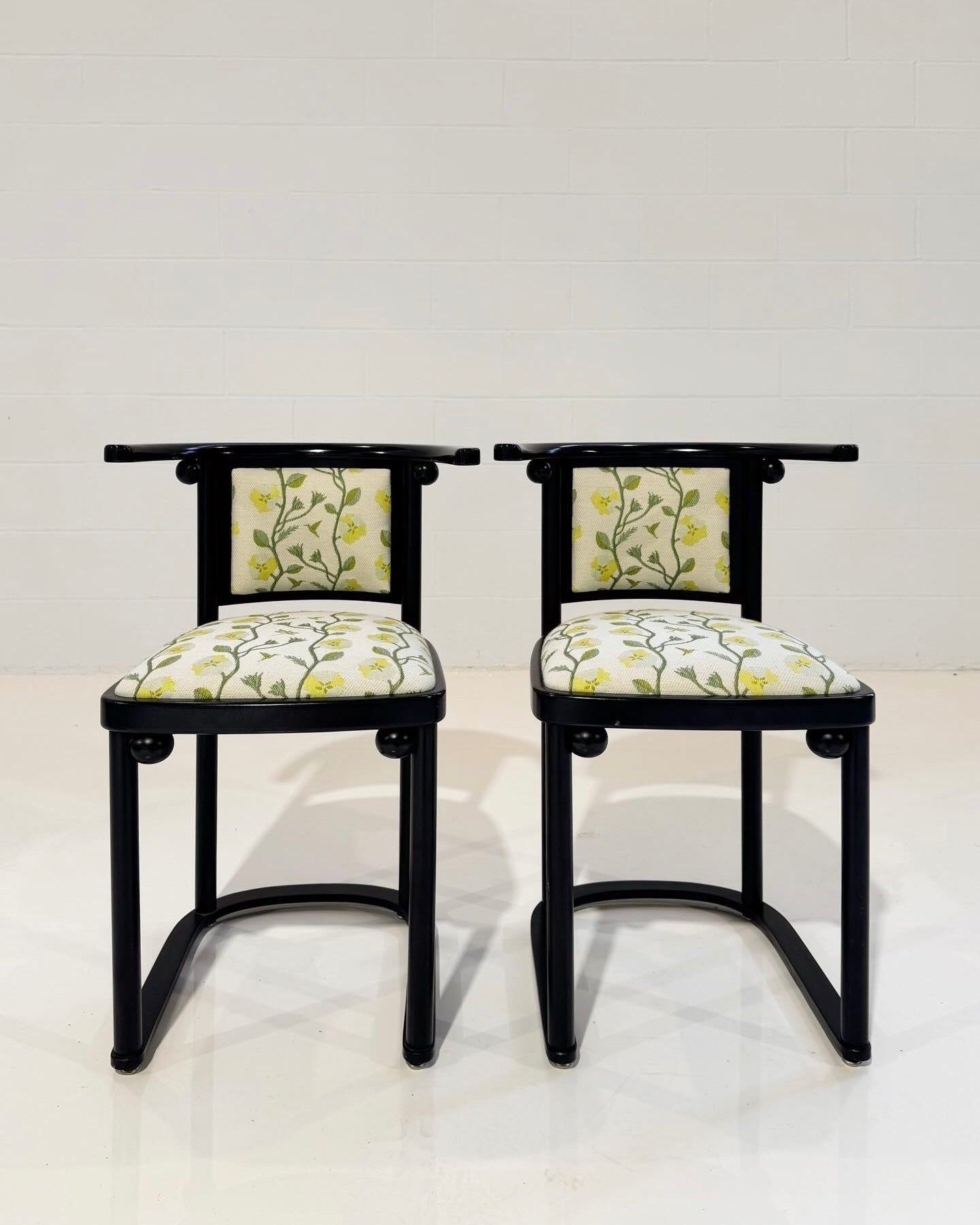 Vintage Josef Hoffmann Fledermaus Chairs, Pair