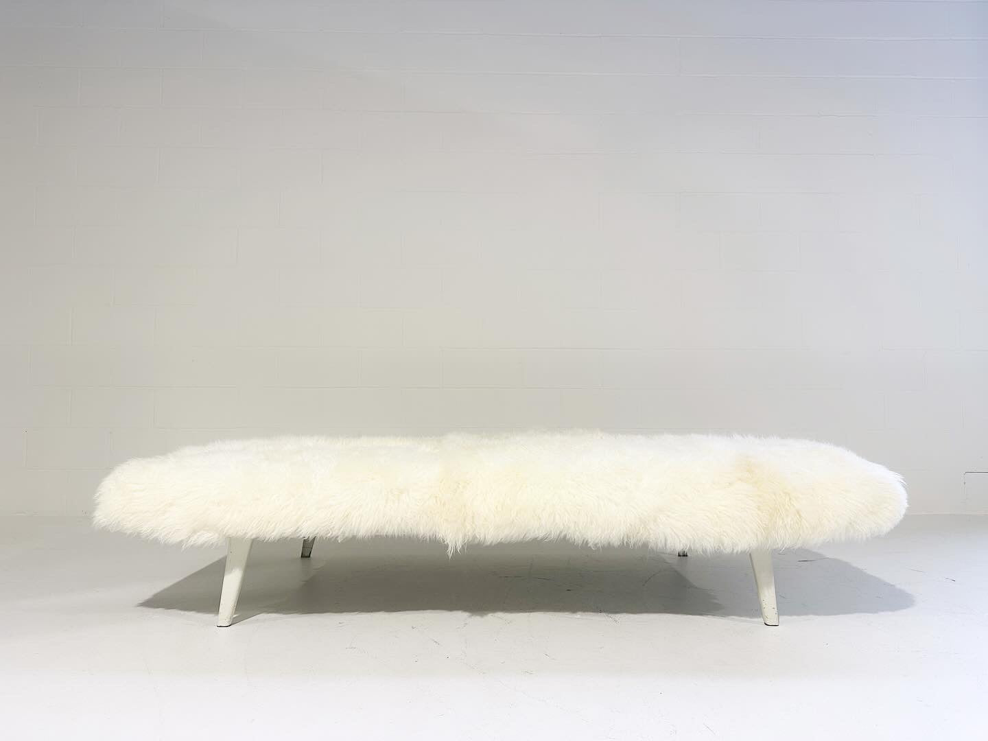 ON HOLD Cleopatra Daybed with Custom Sheepskin Cushion