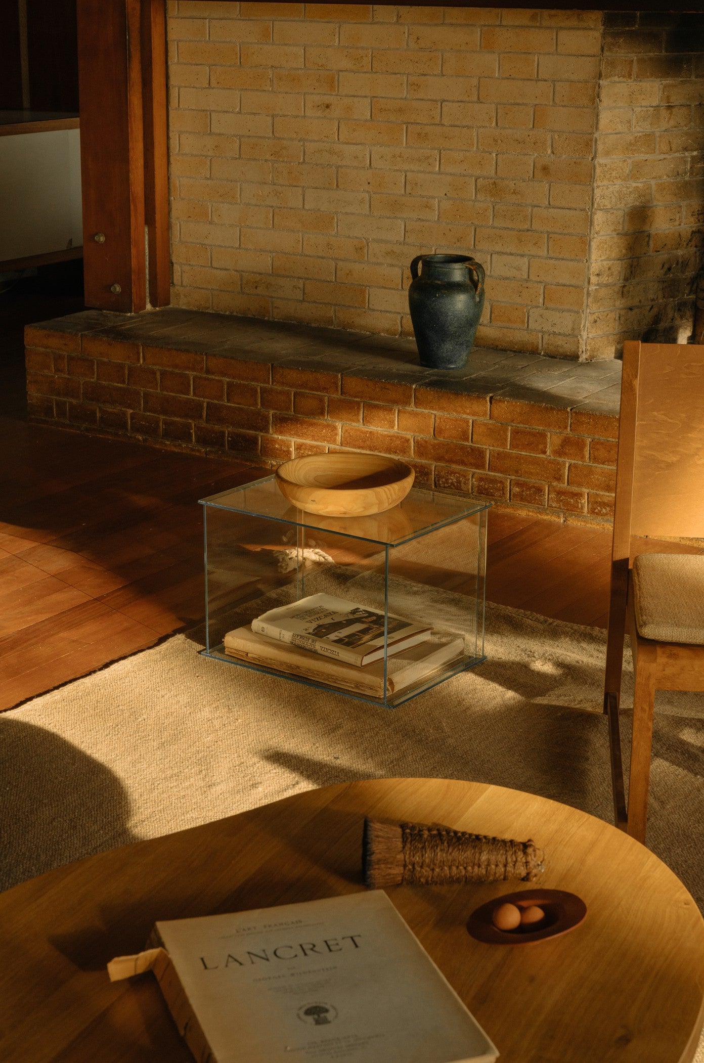 Rivet Box Table | Glass