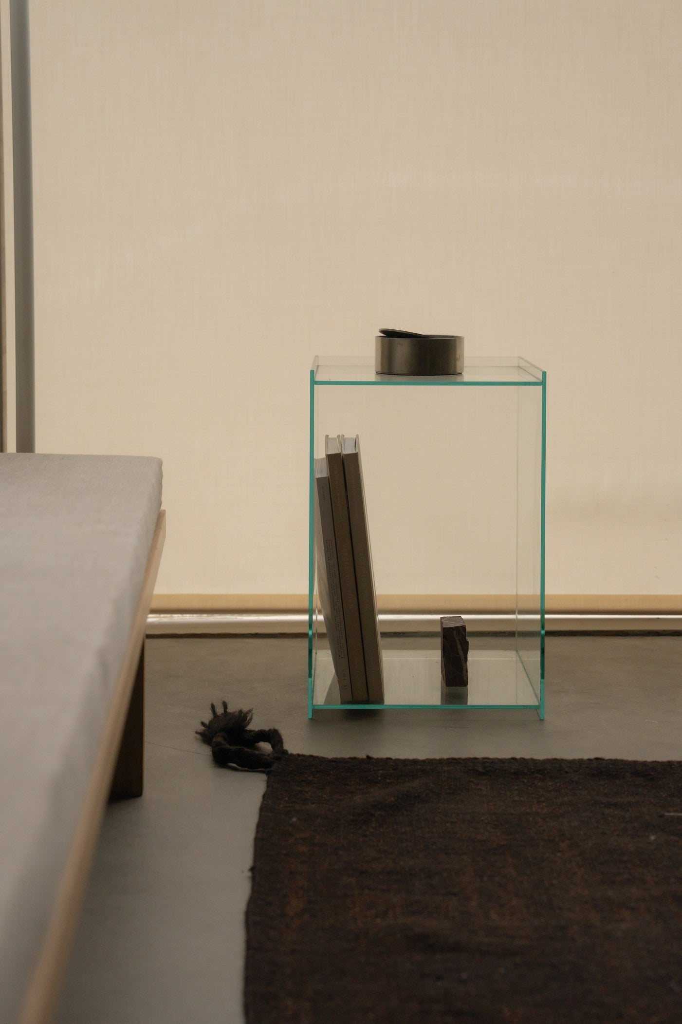 Rivet Box Table | Glass