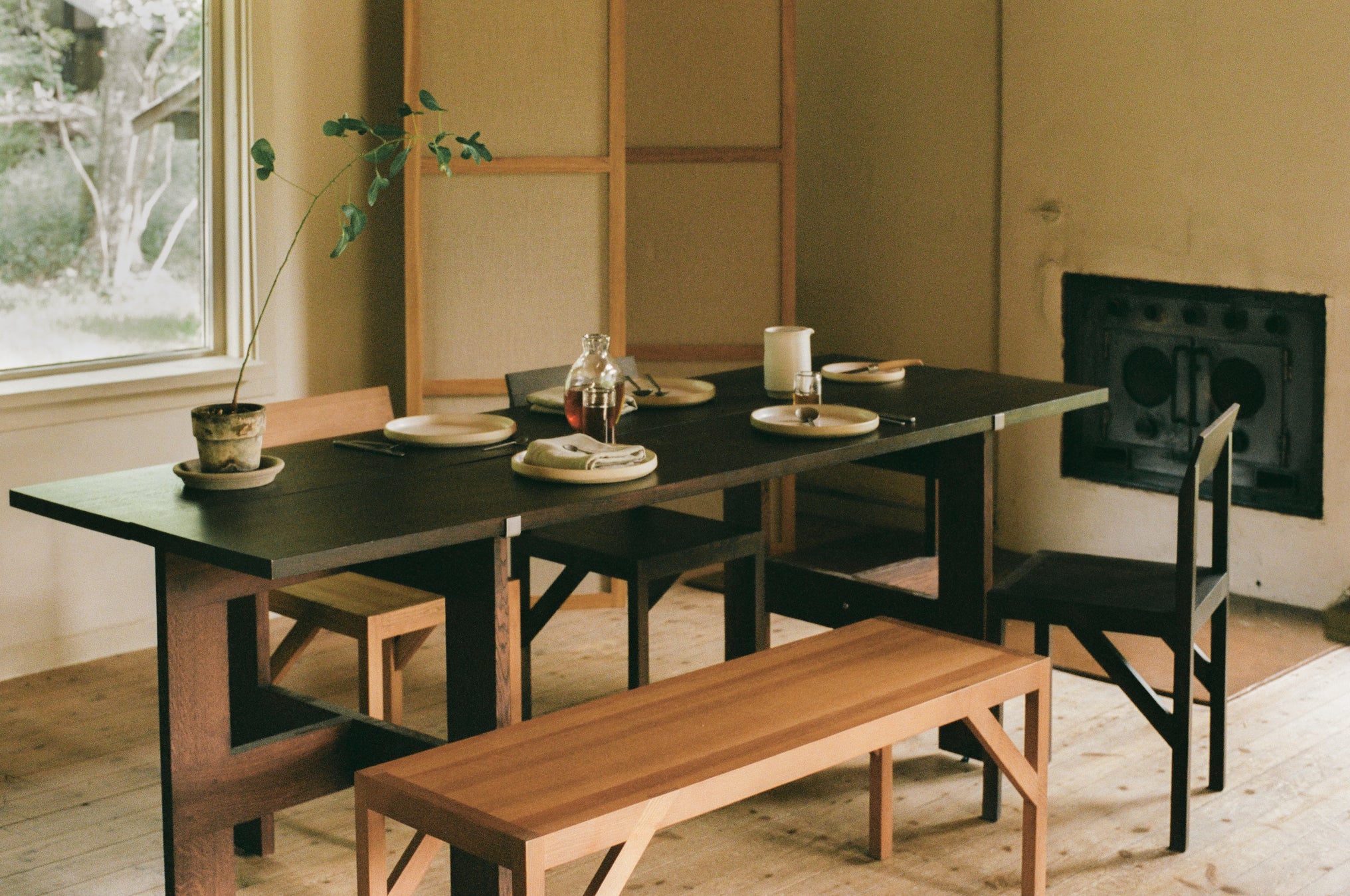 Trestle Table | Dark Oak | Planks