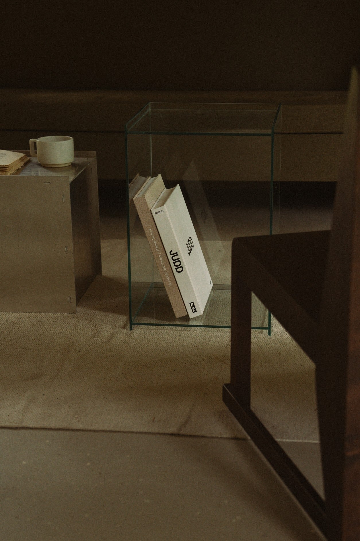 Rivet Box Table | Glass