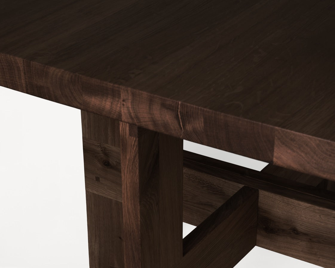 Trestle Table | Dark Oak | Square