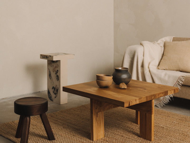 Farmhouse Coffee Table | Natural Oak | Square