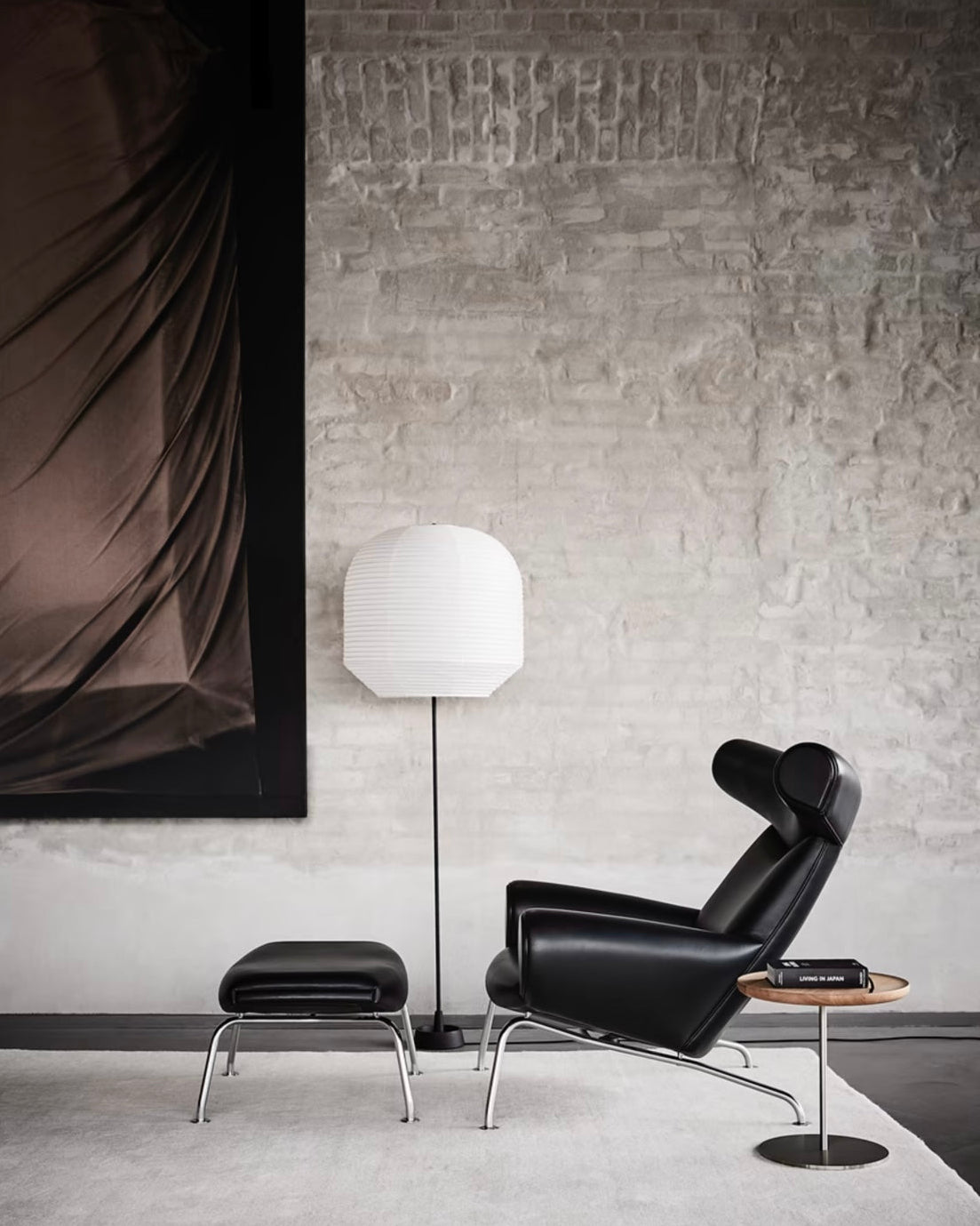 Ox Chair | Black Leather and Stainless Steel