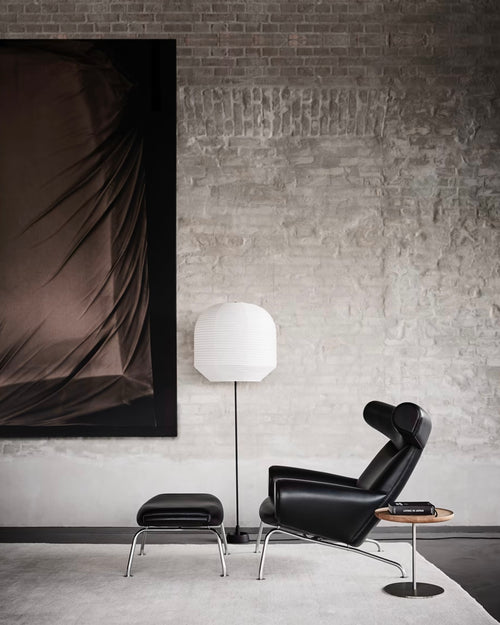 Ox Chair | Black Leather and Stainless Steel