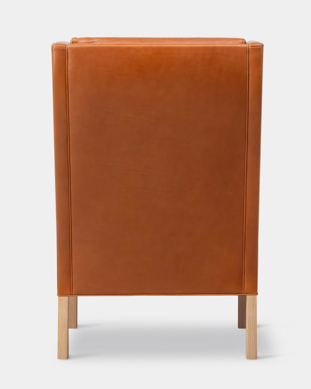 The Wing Chair | Russet Brown Leather and Oiled Oak