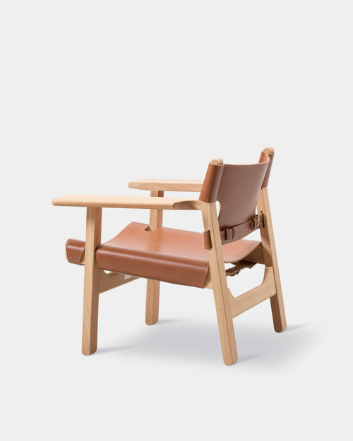 The Spanish Chair | Cognac Leather and Light Oiled Oak