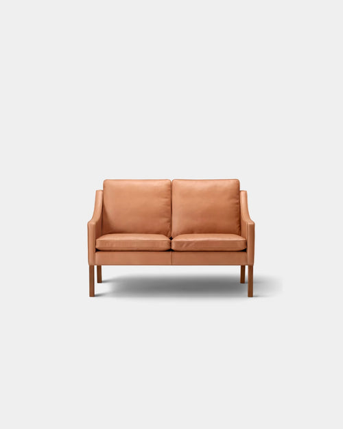 Mogensen 2208 Sofa | Cognac Leather and Oiled Walnut