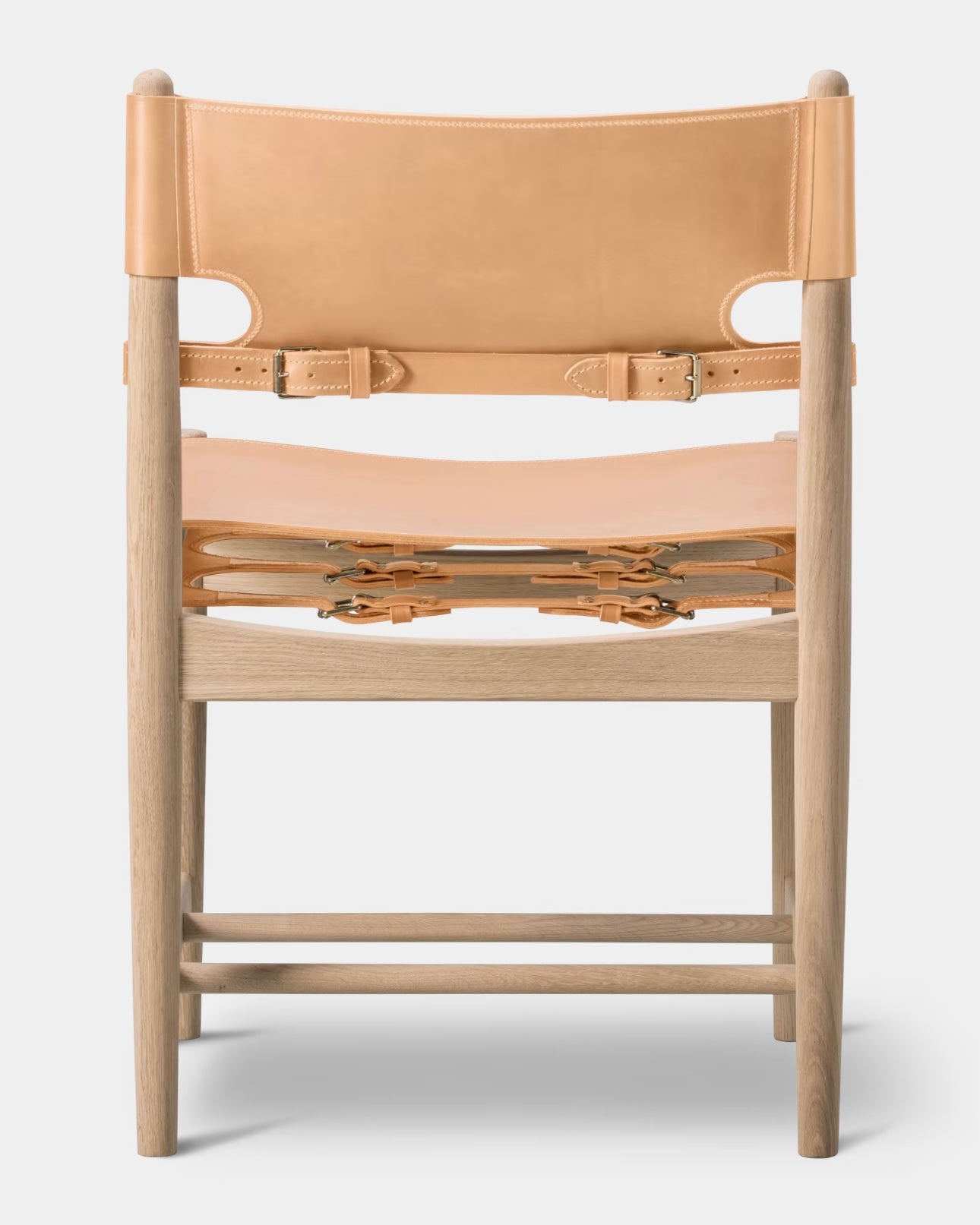 The Spanish Dining Chair | Natural Leather and Soaped Oak