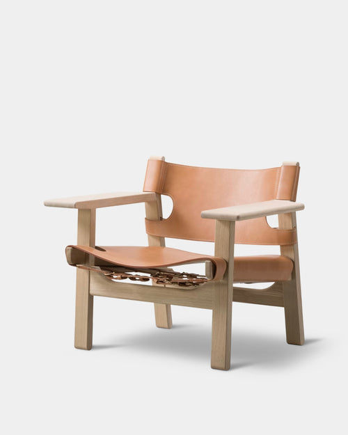 The Spanish Chair | Natural Leather and Soaped Oak