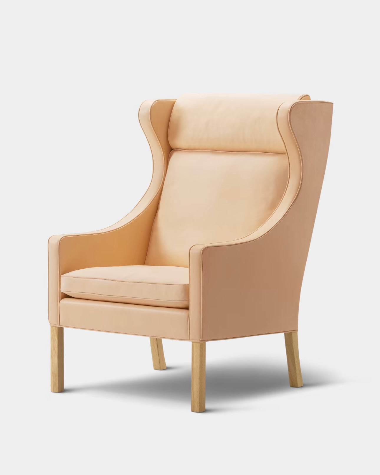 The Wing Chair | Natural Leather and Soaped Oak