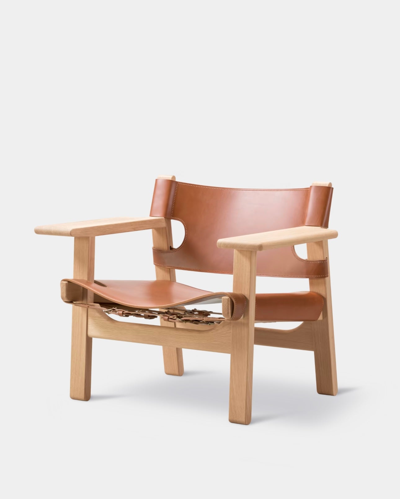 The Spanish Chair | Cognac Leather and Light Oiled Oak