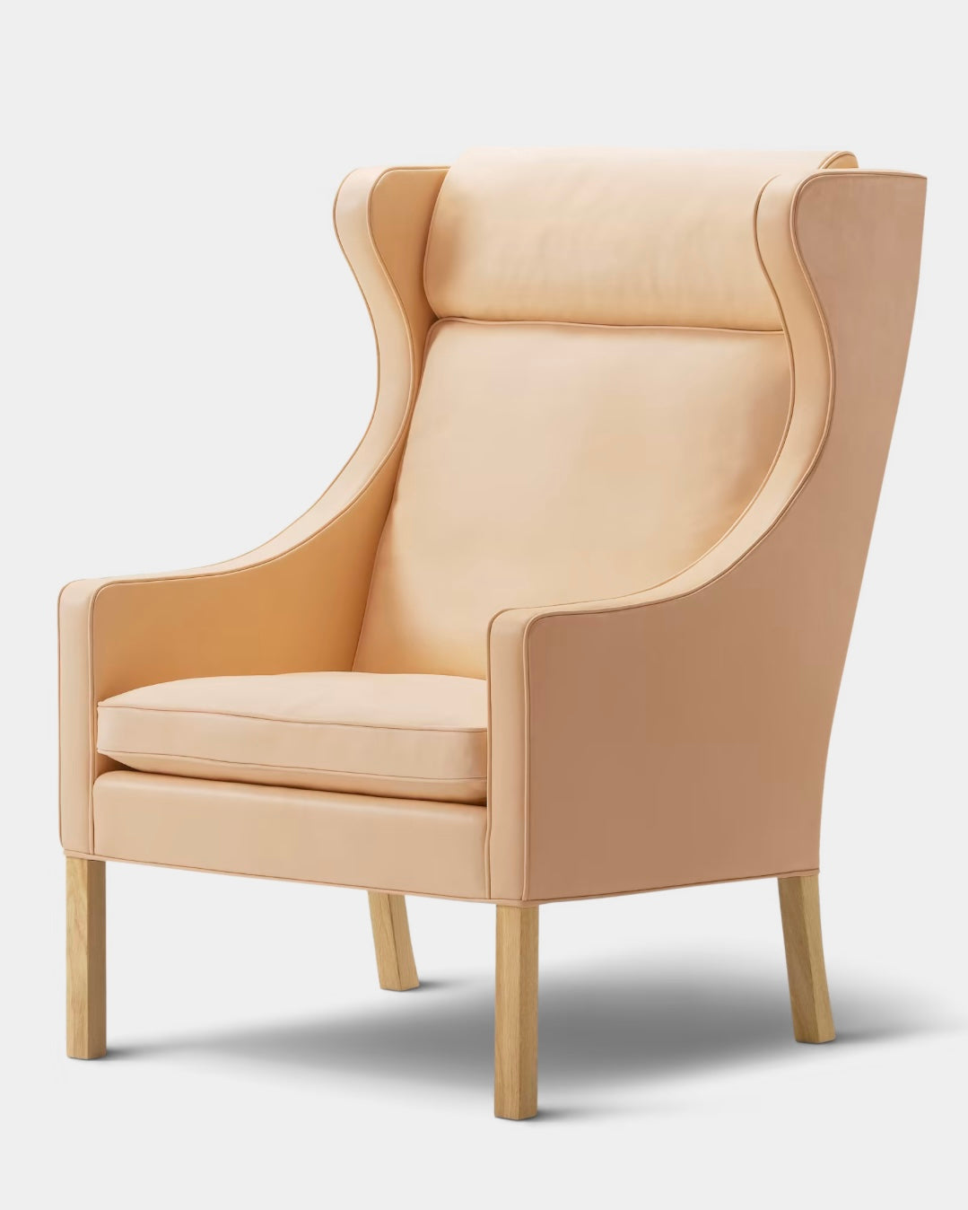 The Wing Chair | Natural Leather and Soaped Oak