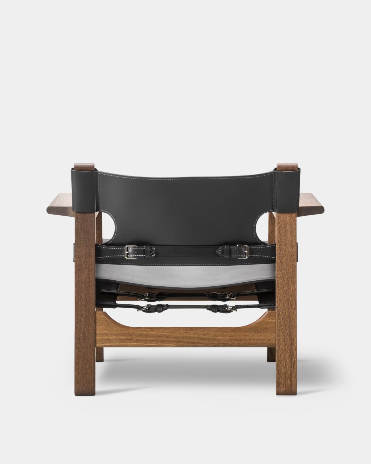 The Spanish Chair | Black Leather and Smoked Oiled Oak