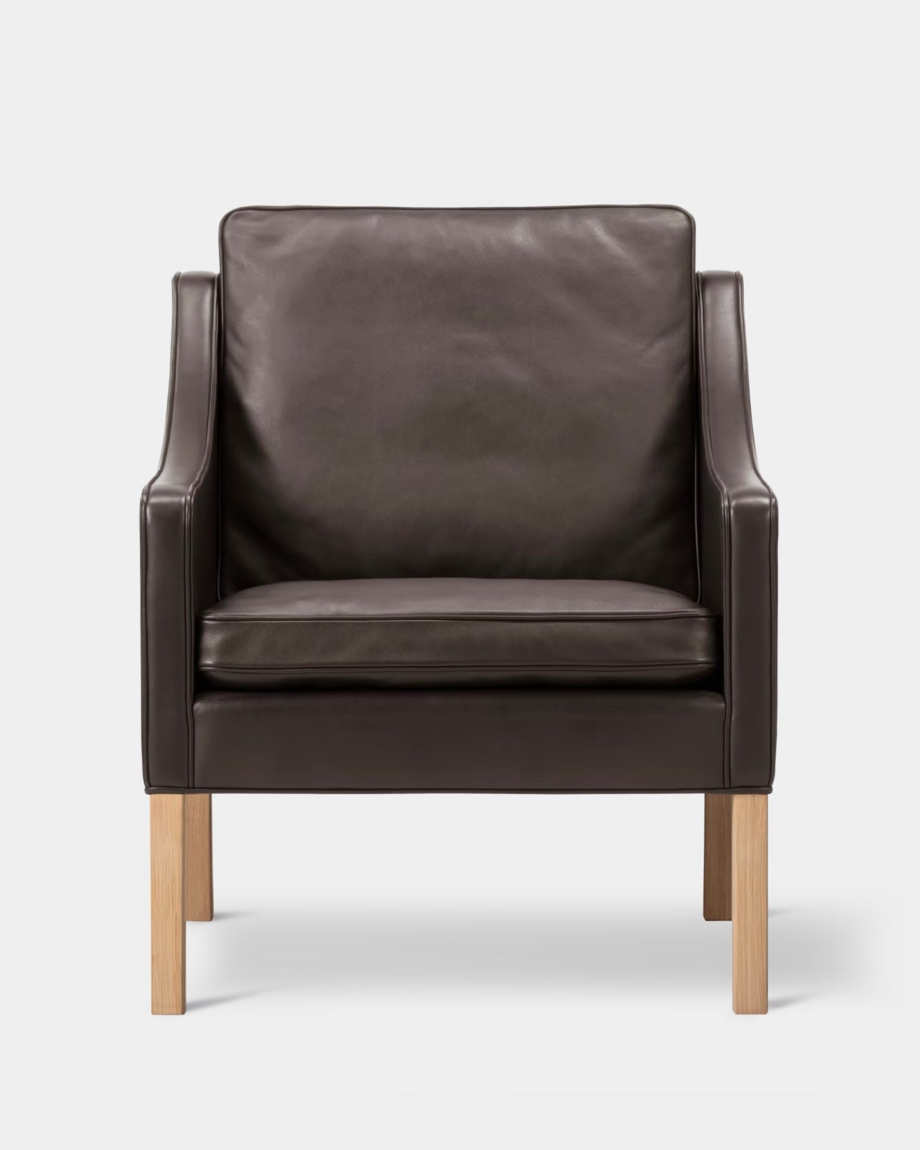 Mogensen 2207 Club Chair | Mocca Leather and Oiled Oak