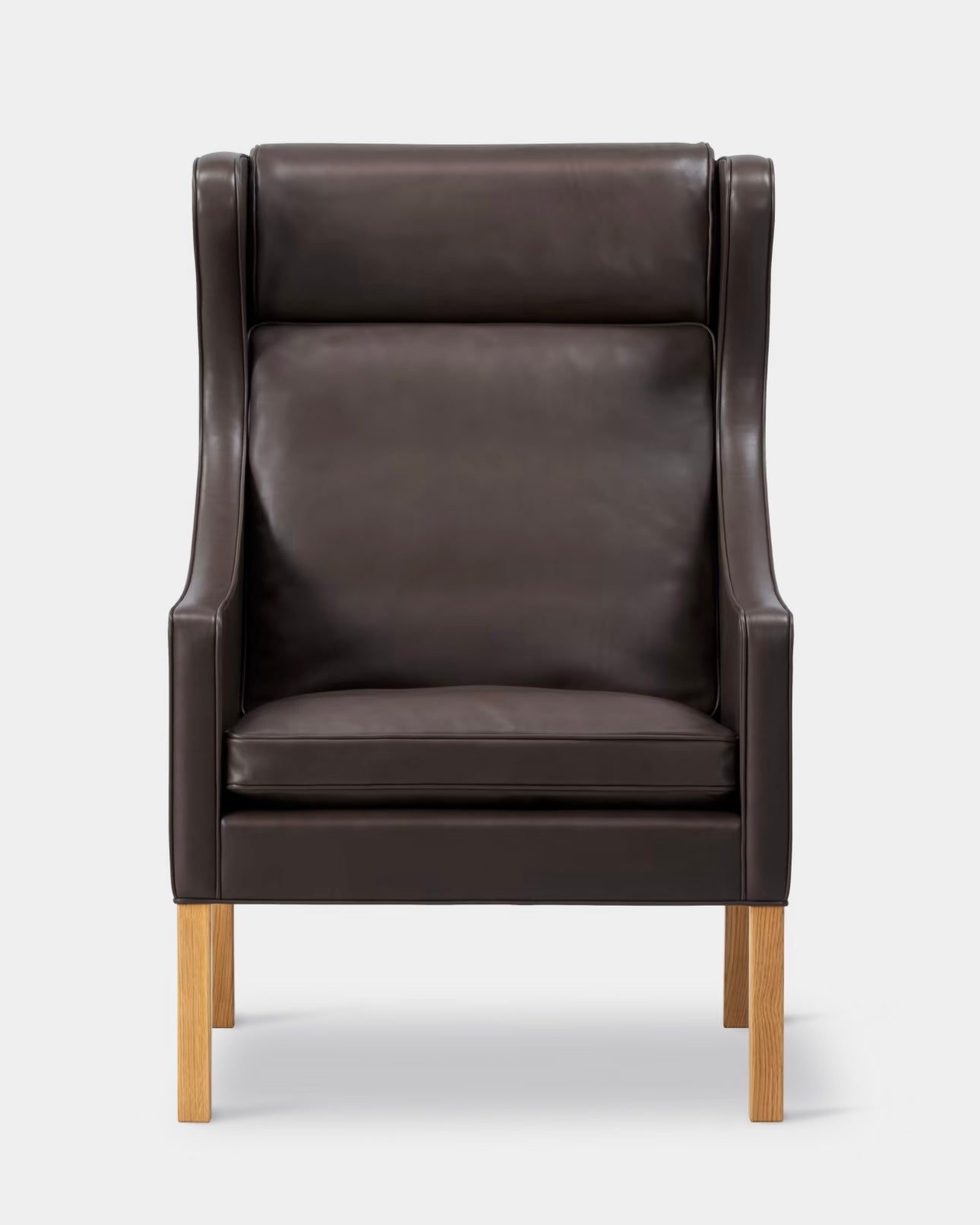 The Wing Chair | Mocca Leather and Oiled Oak