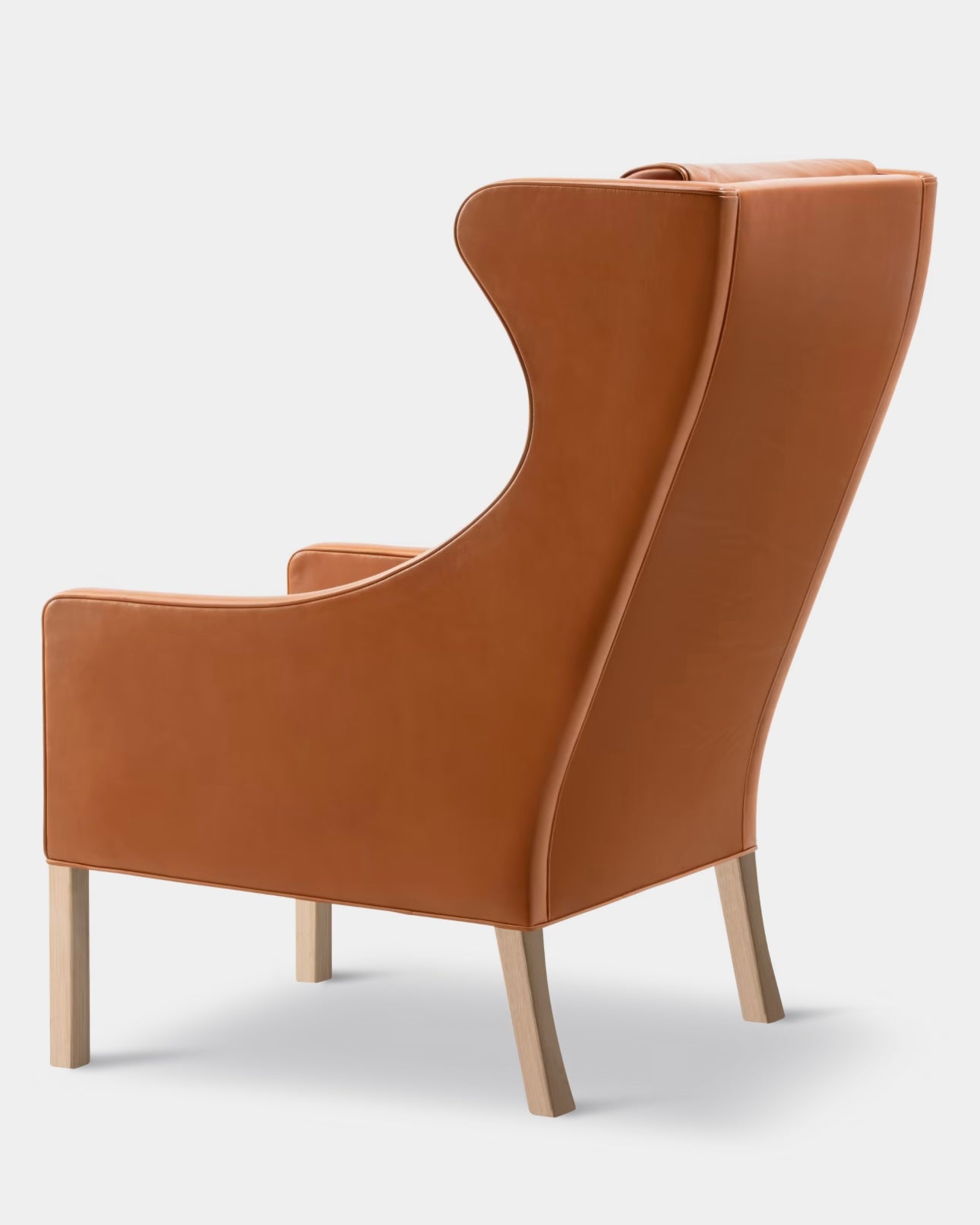 The Wing Chair | Russet Brown Leather and Oiled Oak