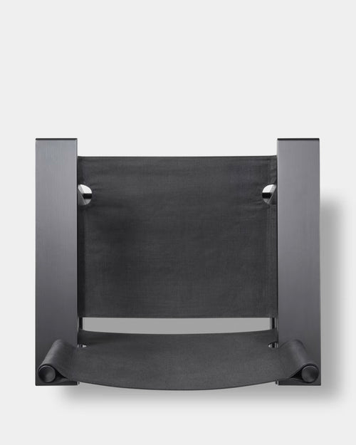 The Canvas Chair | Black Canvas and Black Lacquered Oak