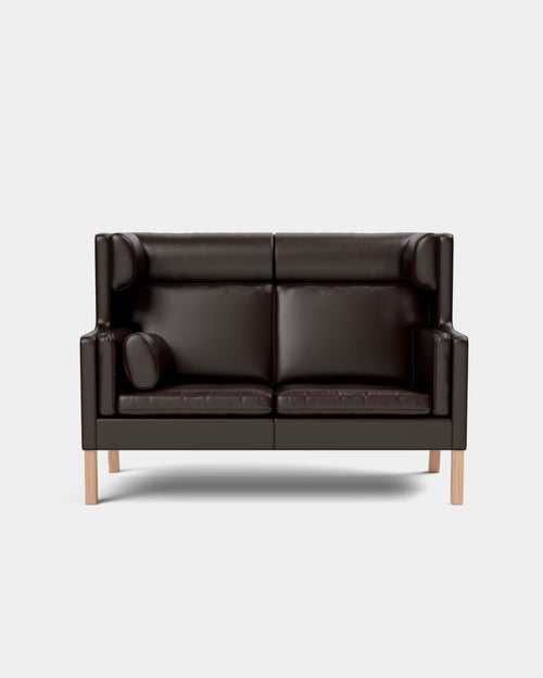 Mogensen Coupe Sofa | Mocca Leather and Oiled Oak