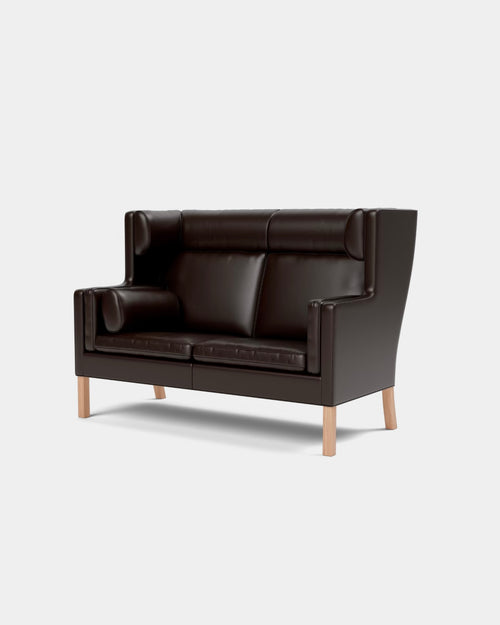 Mogensen Coupe Sofa | Mocca Leather and Oiled Oak