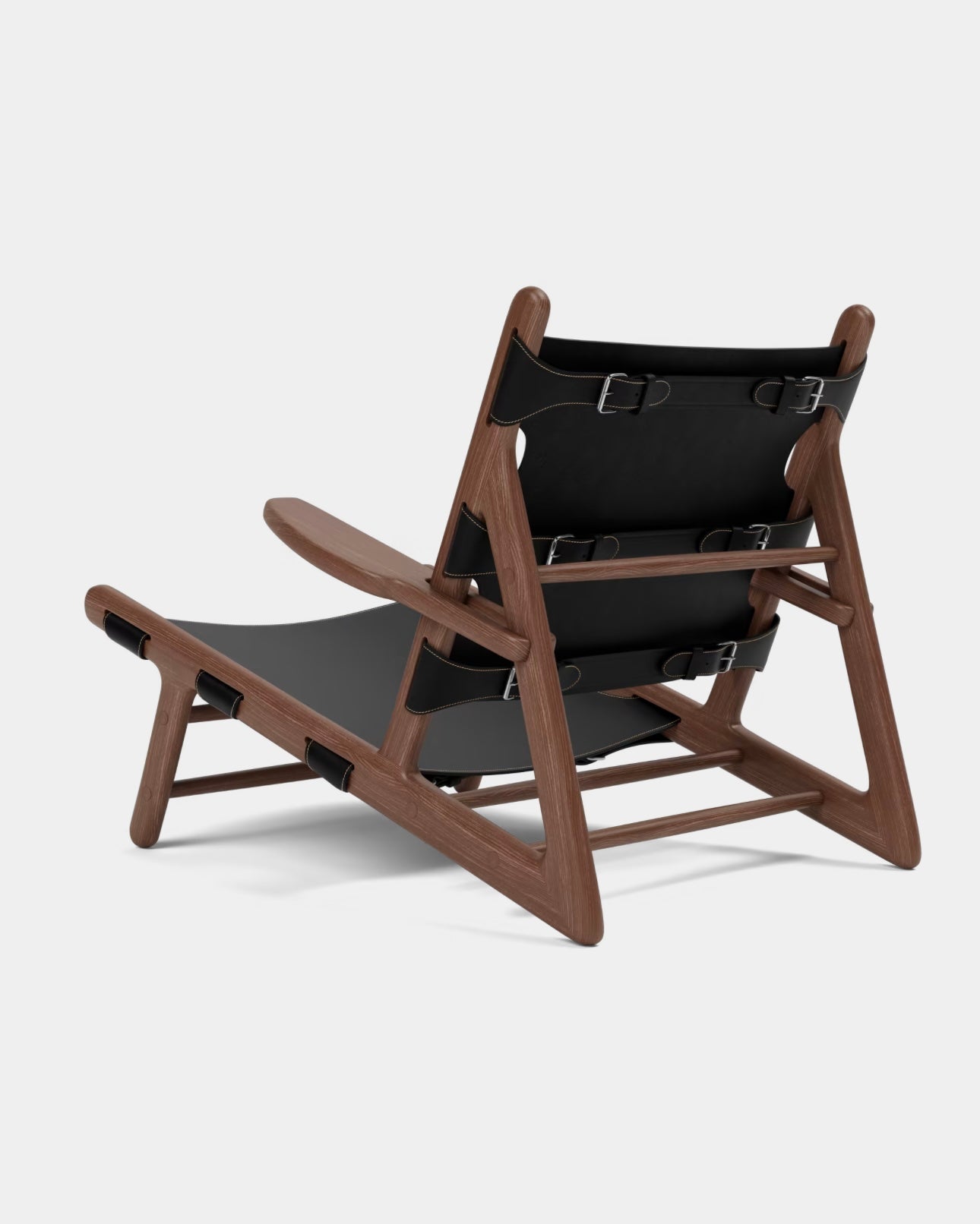 The Hunting Chair | Black Leather and Smoked Oiled Oak