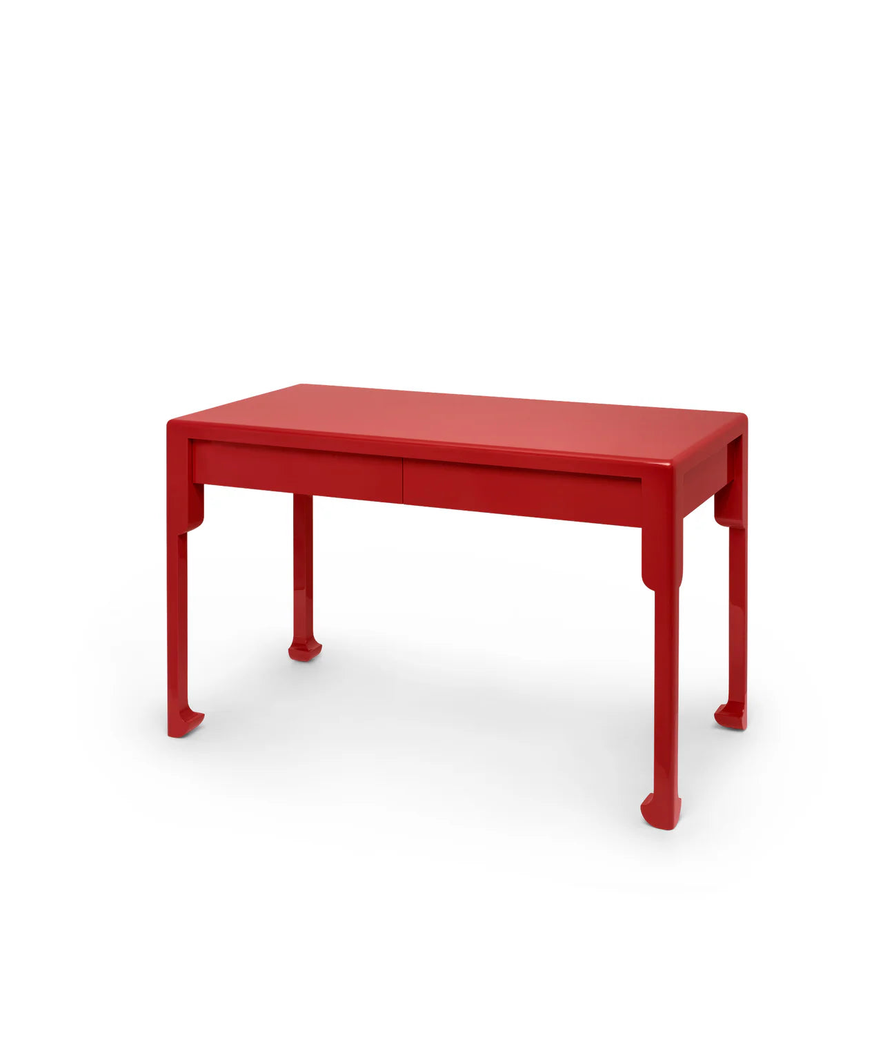 Gazebo Desk | Cinnabar/ Indigo Blue Drawer