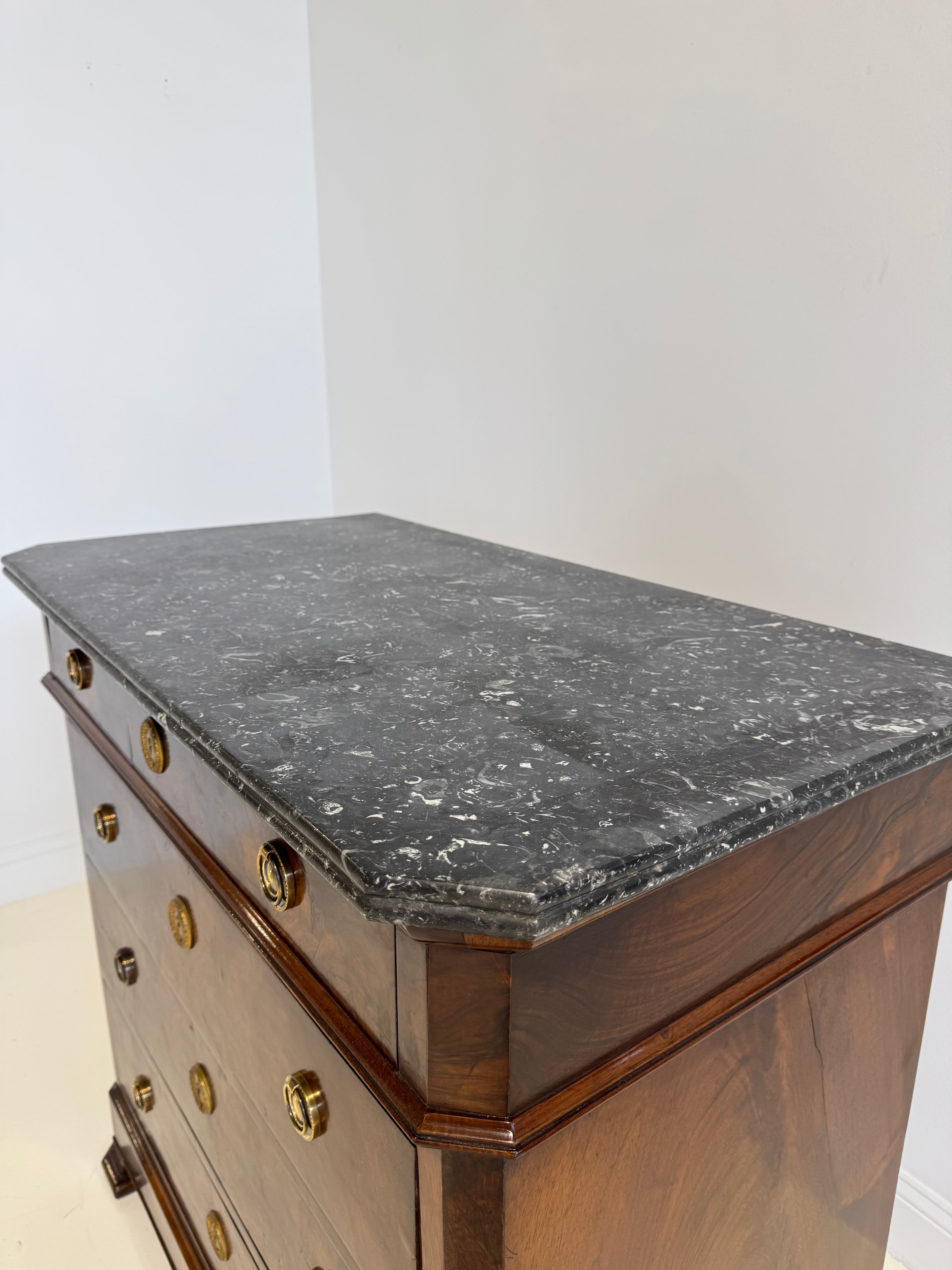 c. 1870 French Mahogany Louis Commode