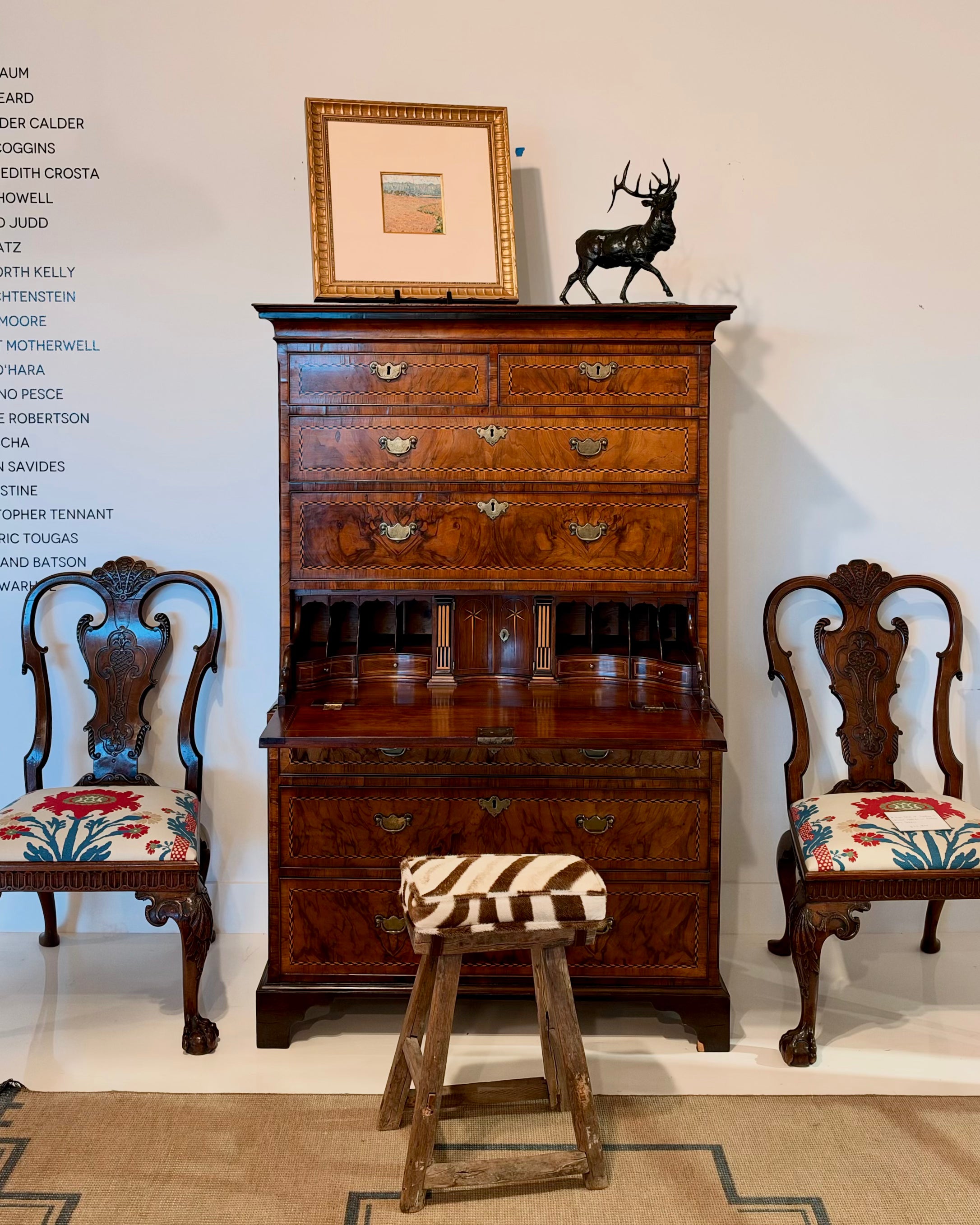 18th c. Georgian Walnut Chest on Chest