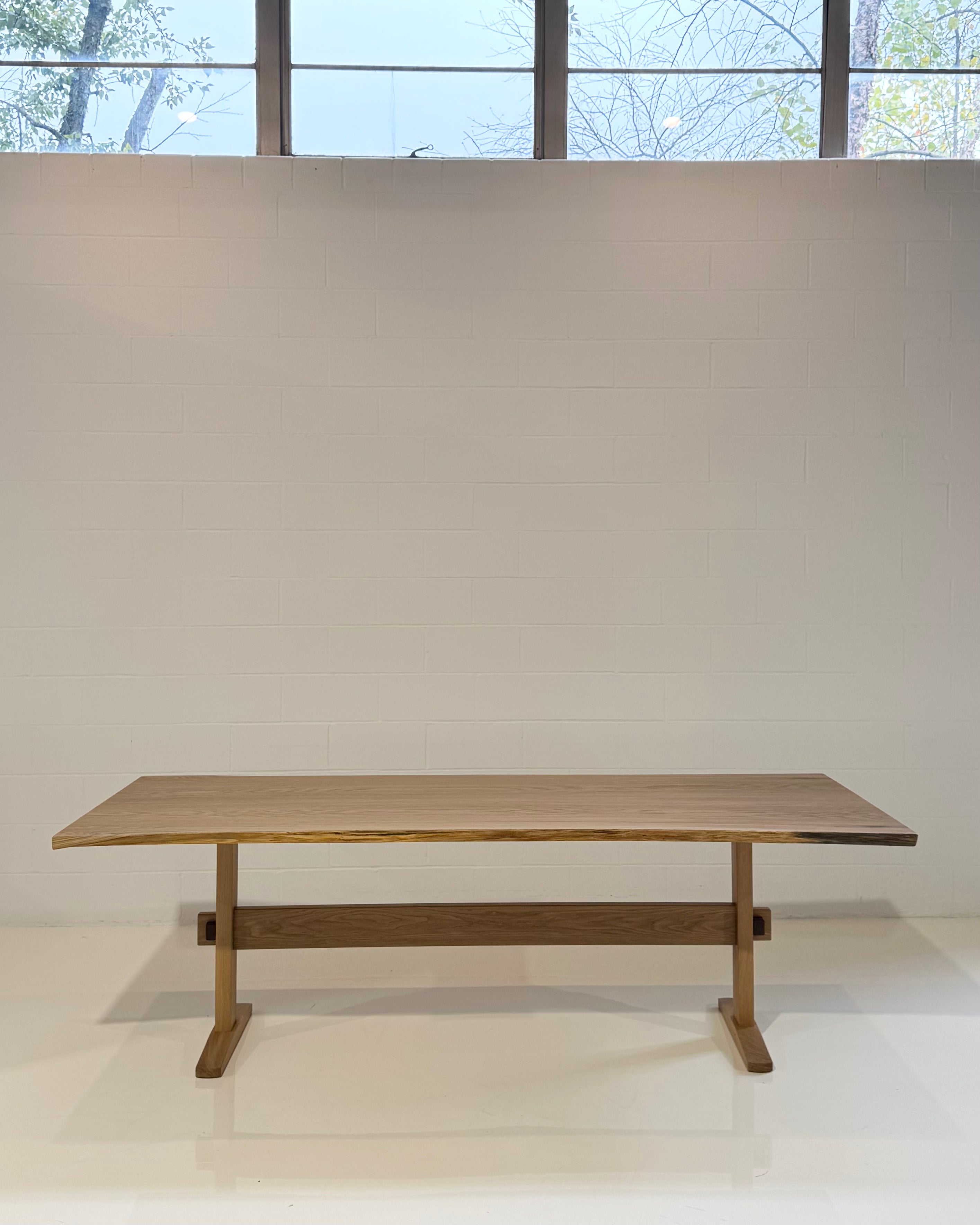 White Oak Trestle Dining Table