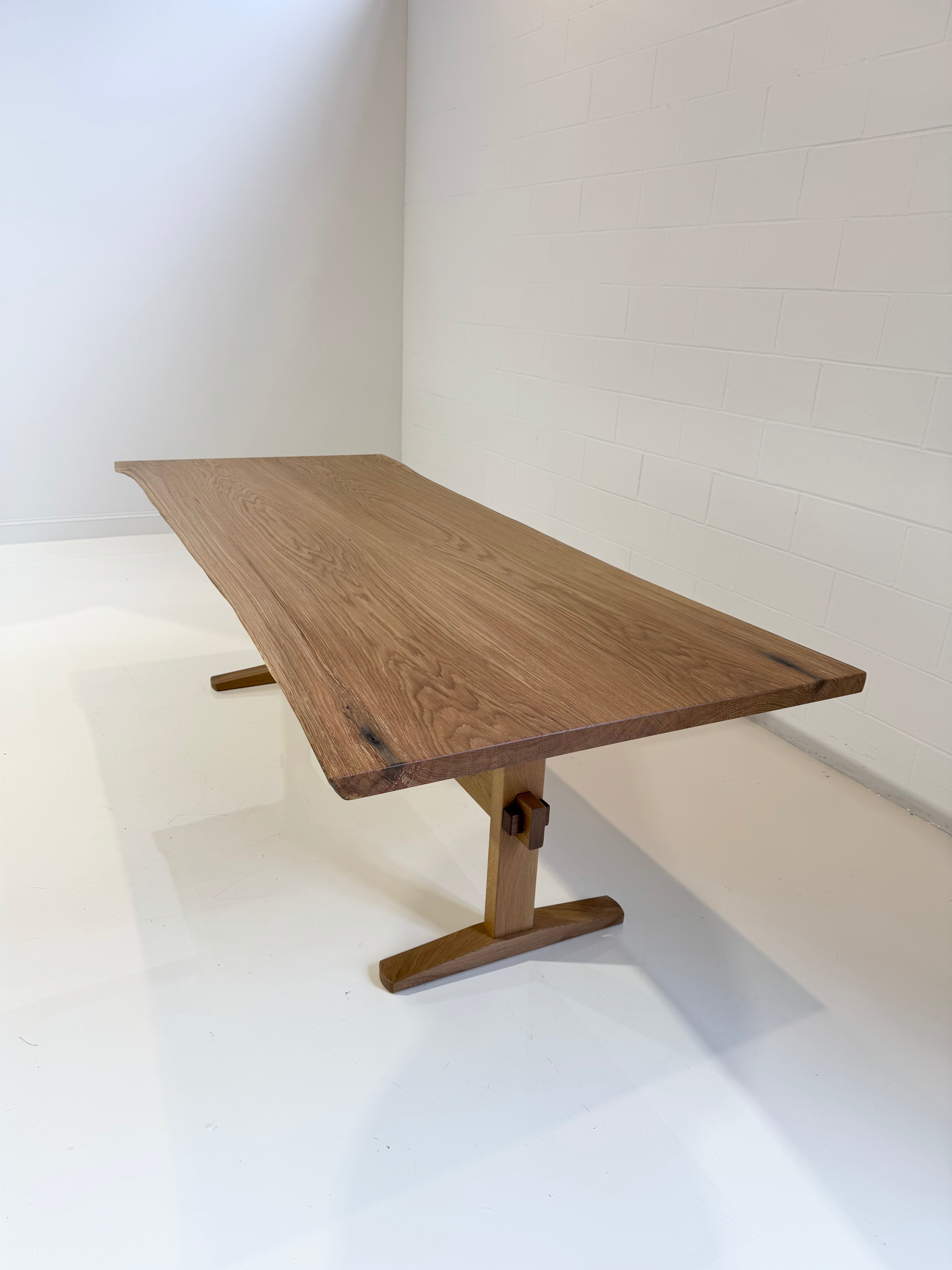 White Oak Trestle Dining Table