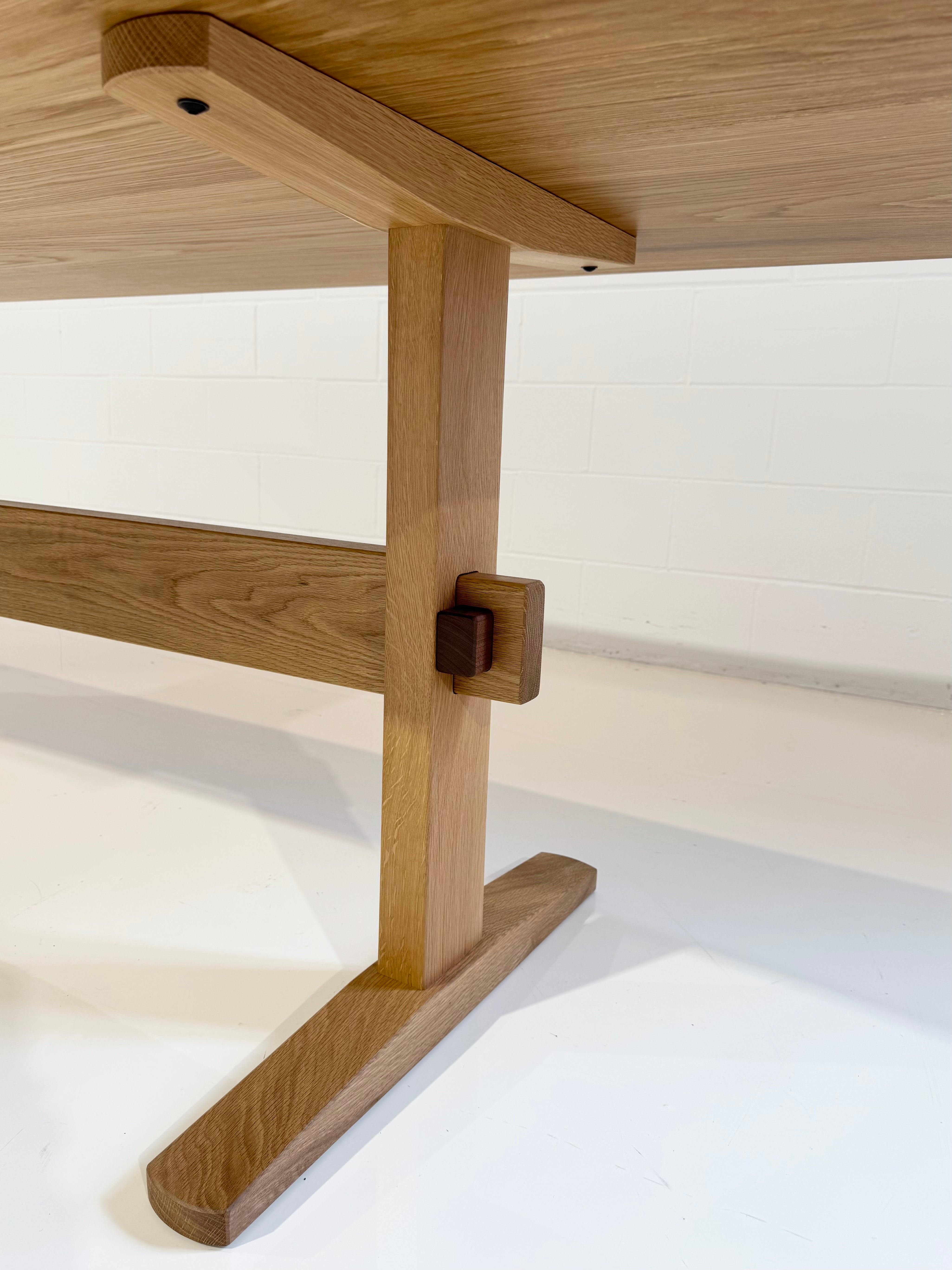 White Oak Trestle Dining Table