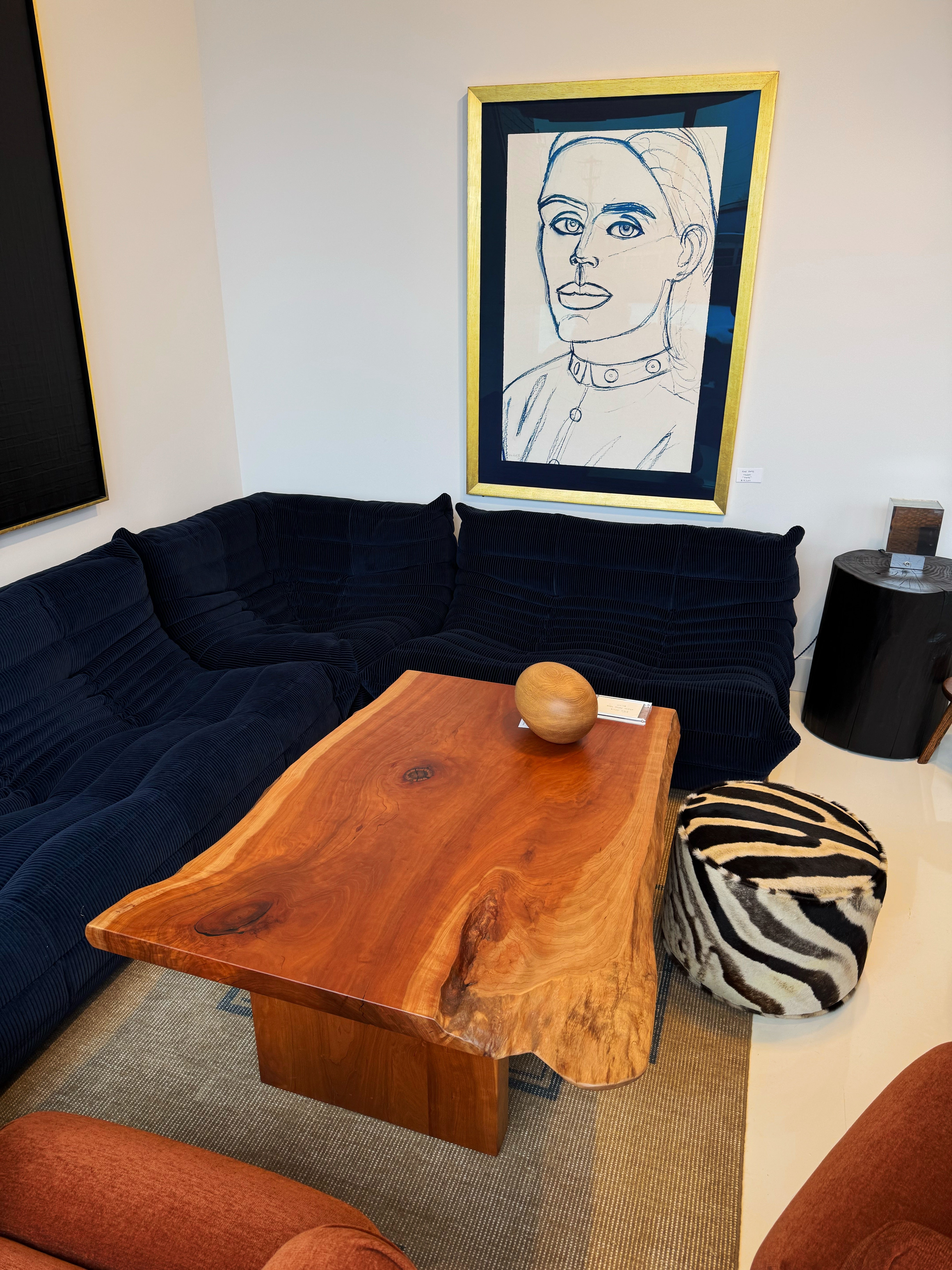 Shou Sugi Ban Log Side Table, Large