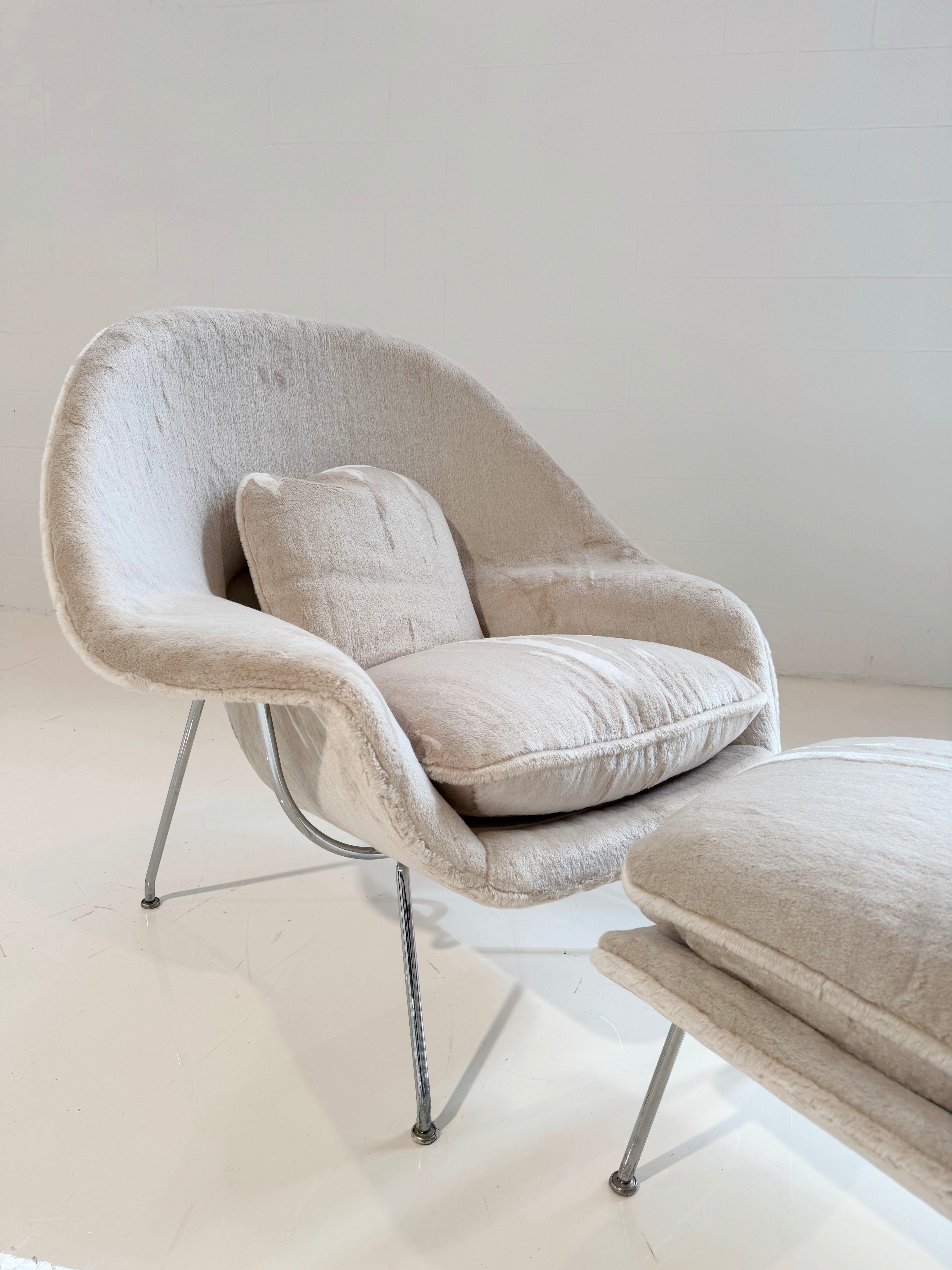 Bespoke Womb Chair and Ottoman in Dedar Orsetto - FORSYTH