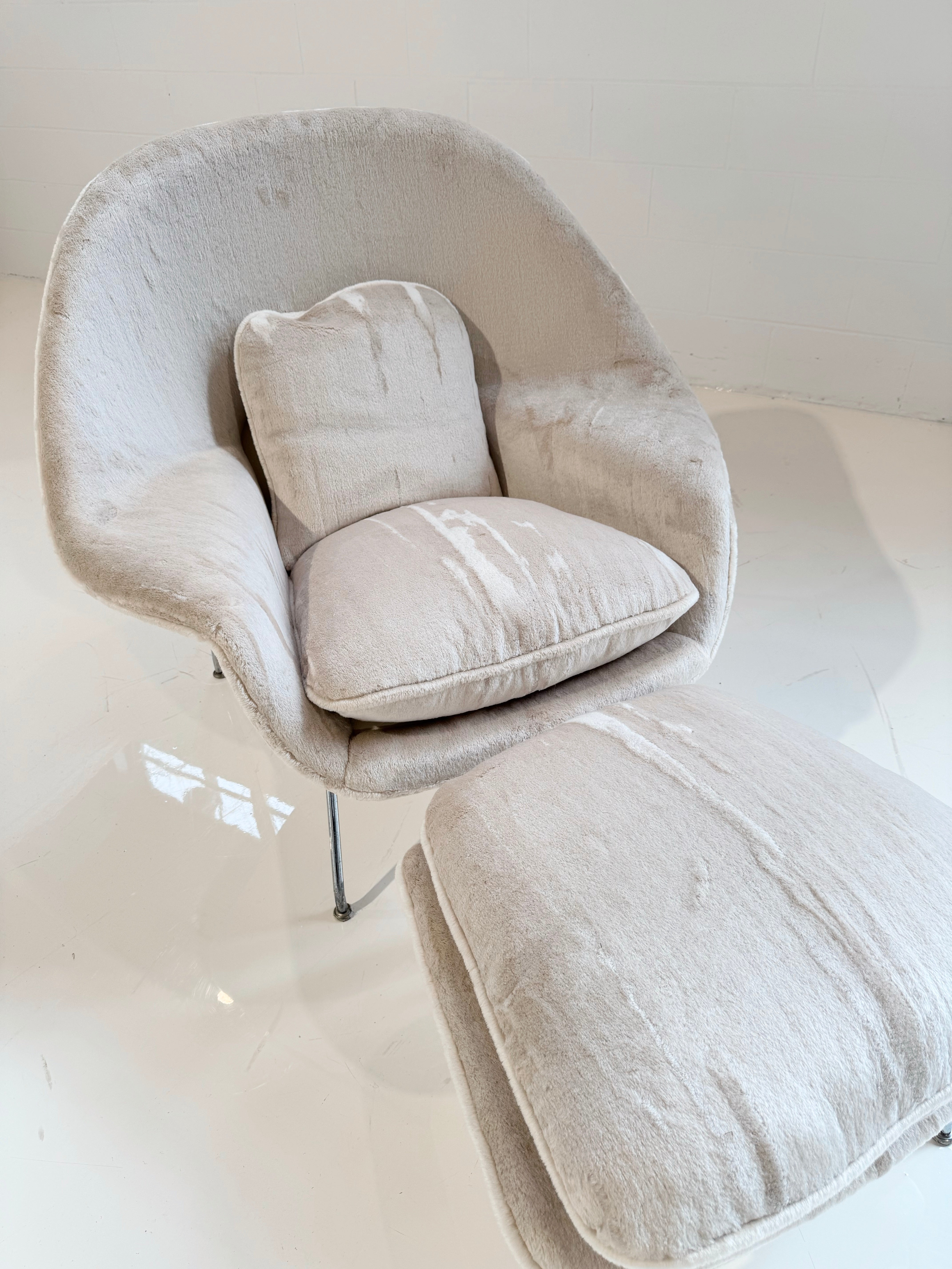 Bespoke Womb Chair and Ottoman in Dedar Orsetto - FORSYTH
