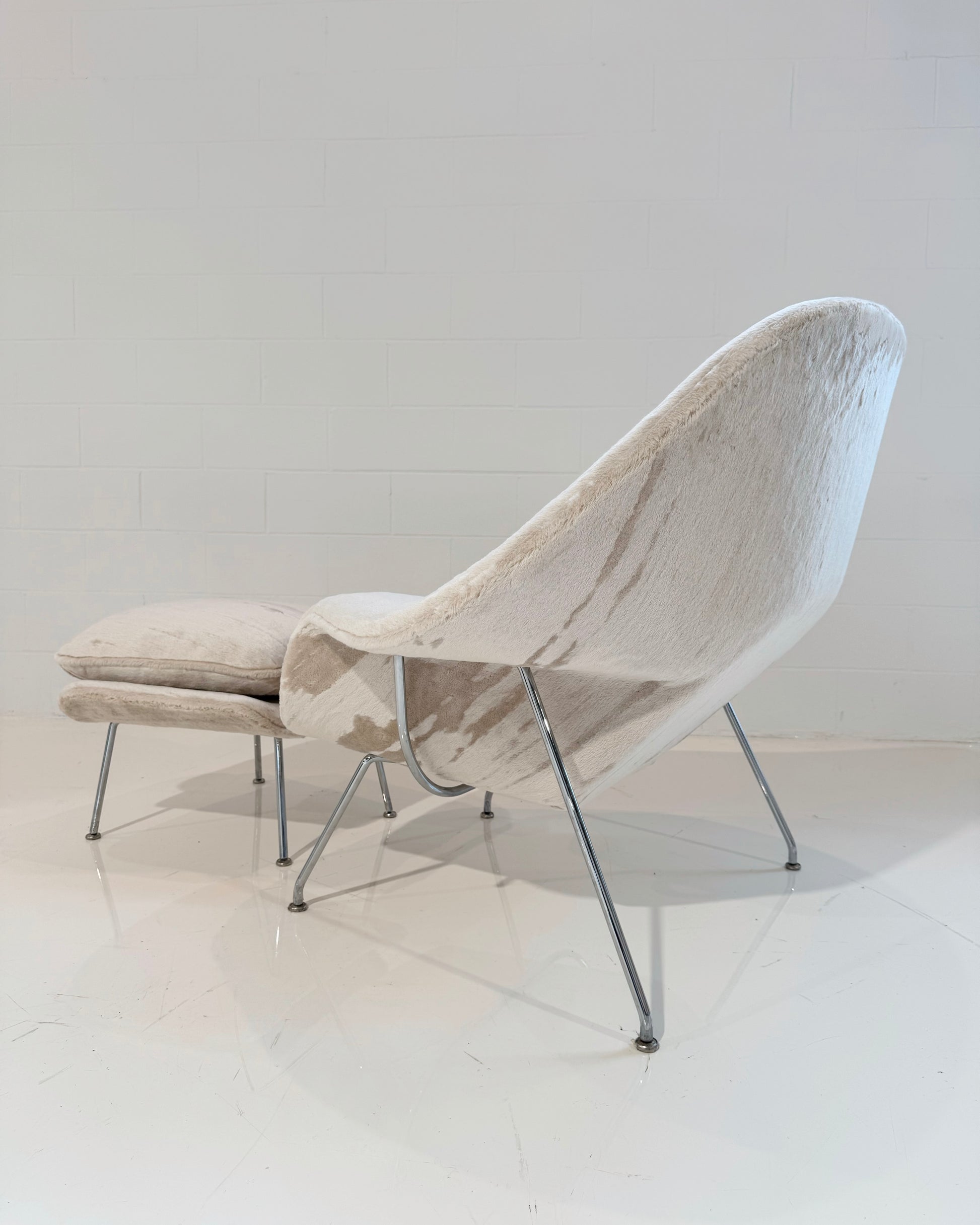 Bespoke Womb Chair and Ottoman in Dedar Orsetto - FORSYTH